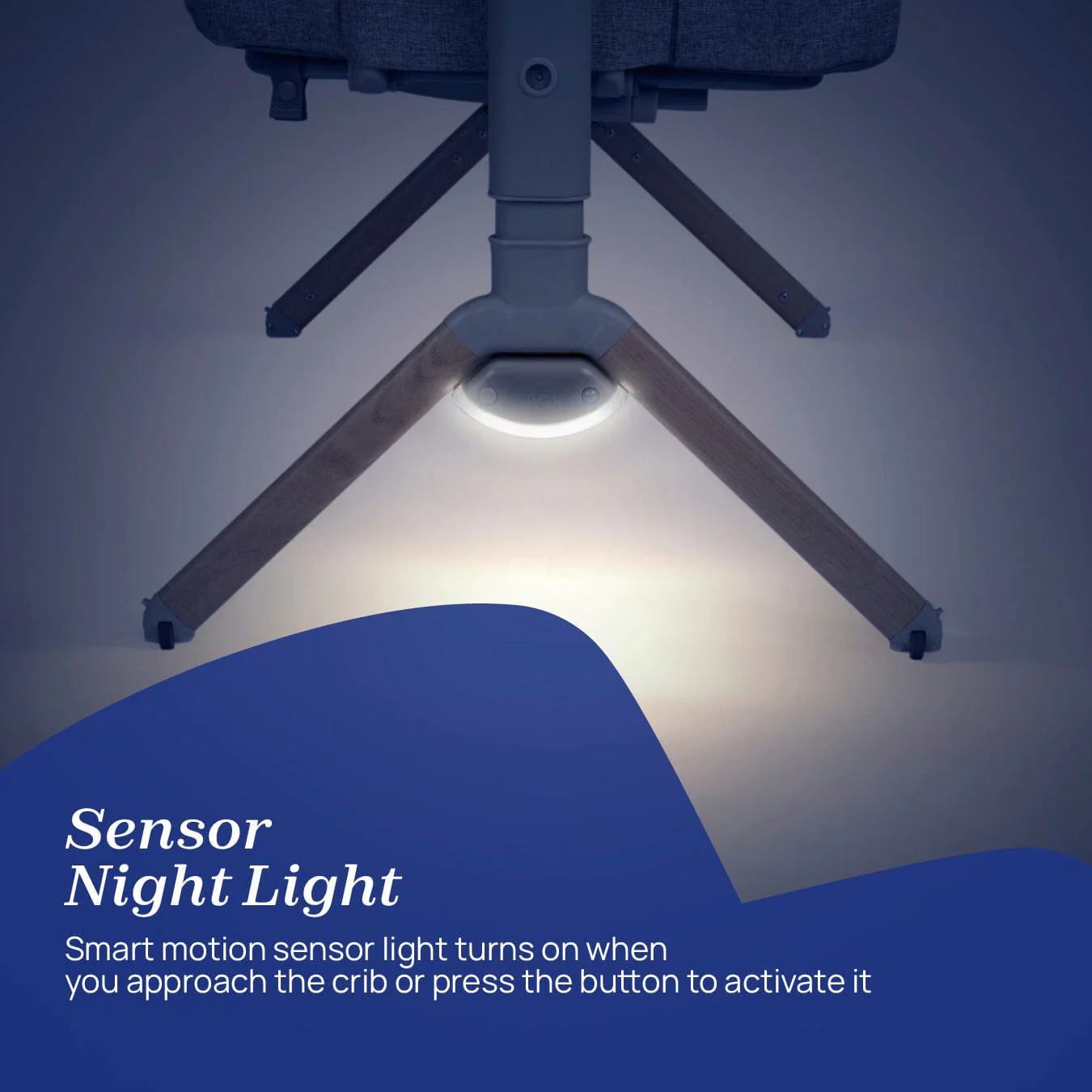 Chicco Next2Me Armonia Bedside Crib (with Motion Sensor Light) - Scandinavian - Image 3