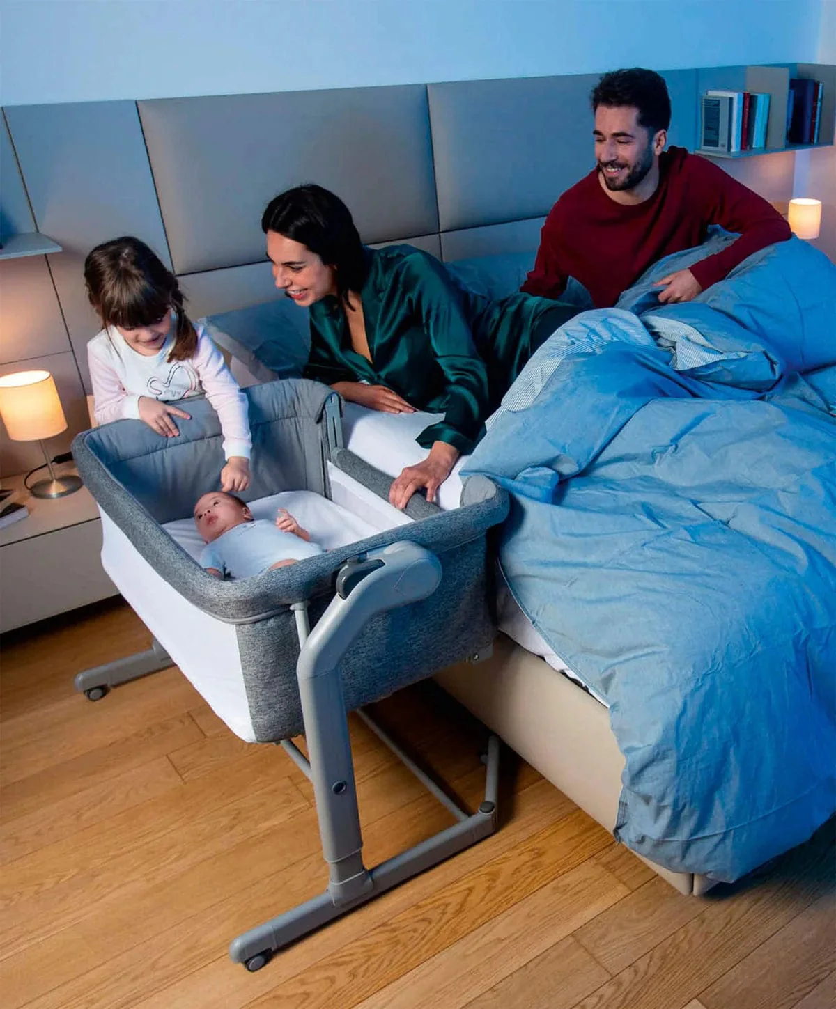 Chicco Next2Me Magic Evo Bedside Crib - Dark Grey - Image 7