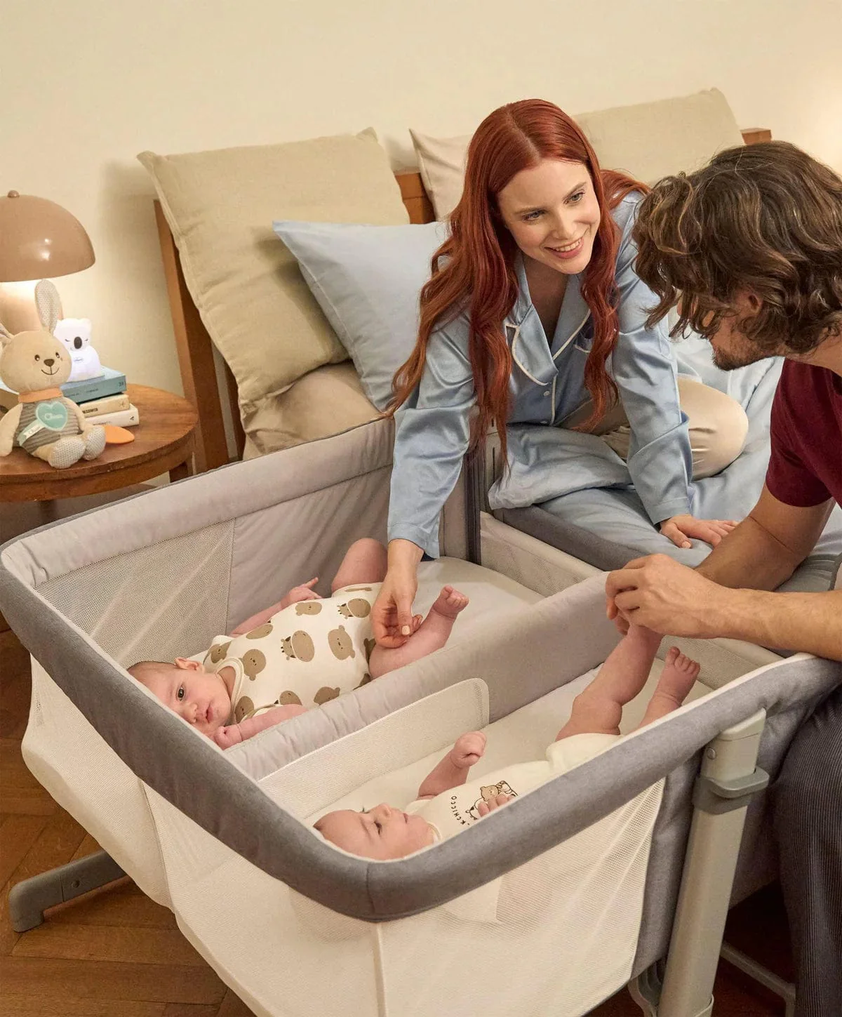 Chicco Next2Me Twins Bedside Crib - Magnet Grey - Image 2