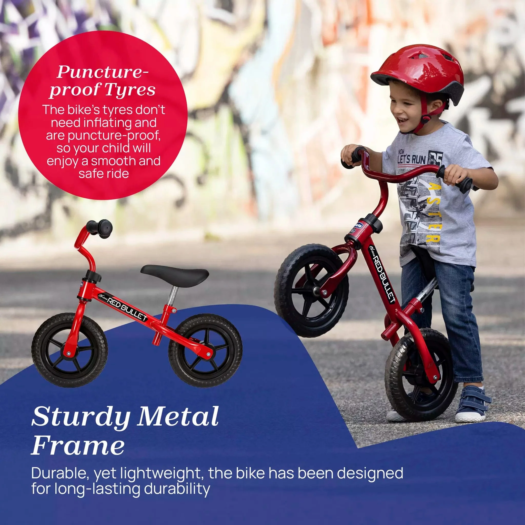 Chicco Toy Balance Bike - Red Bullet - Image 3