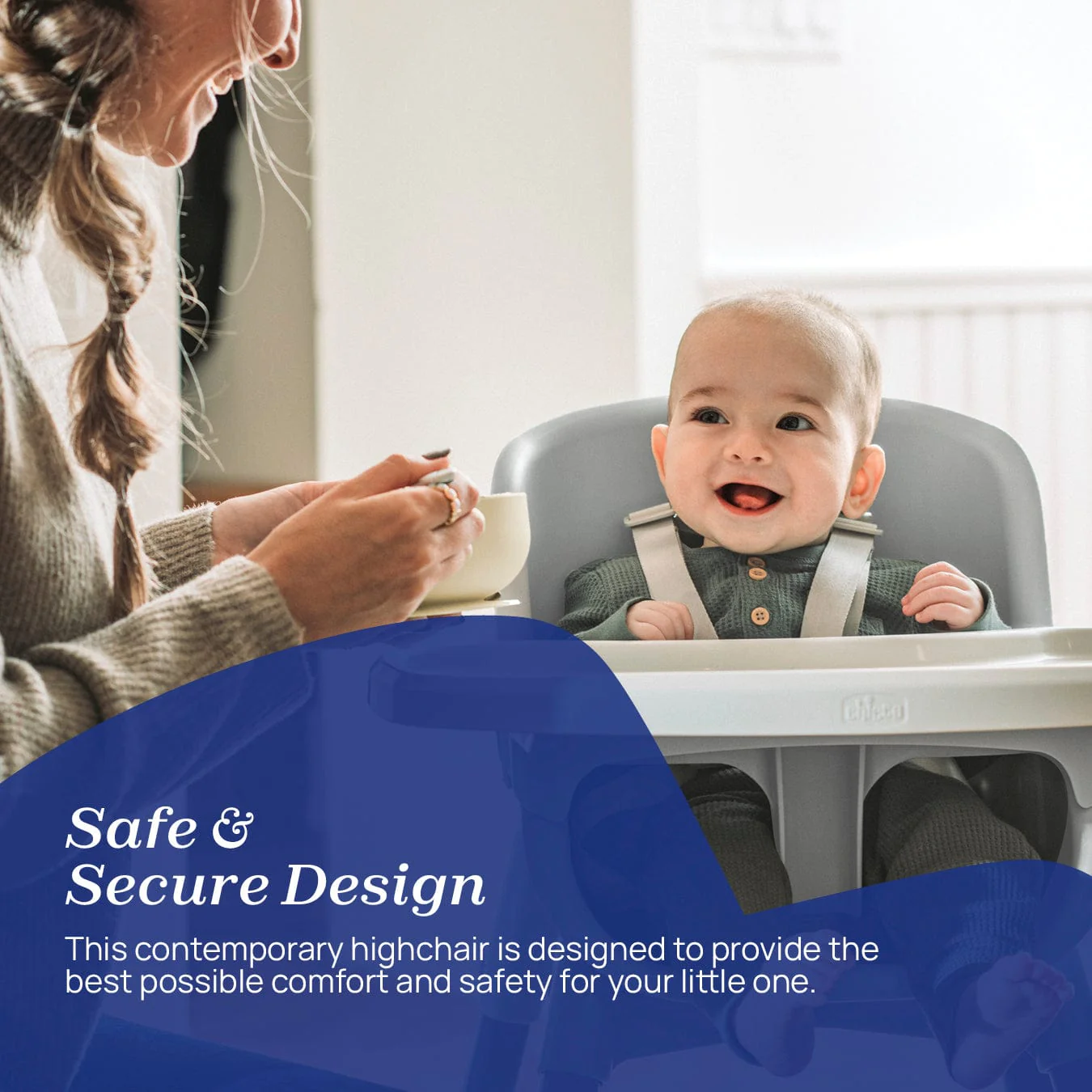 Chicco Zest Highchair - Moon Grey - Image 6