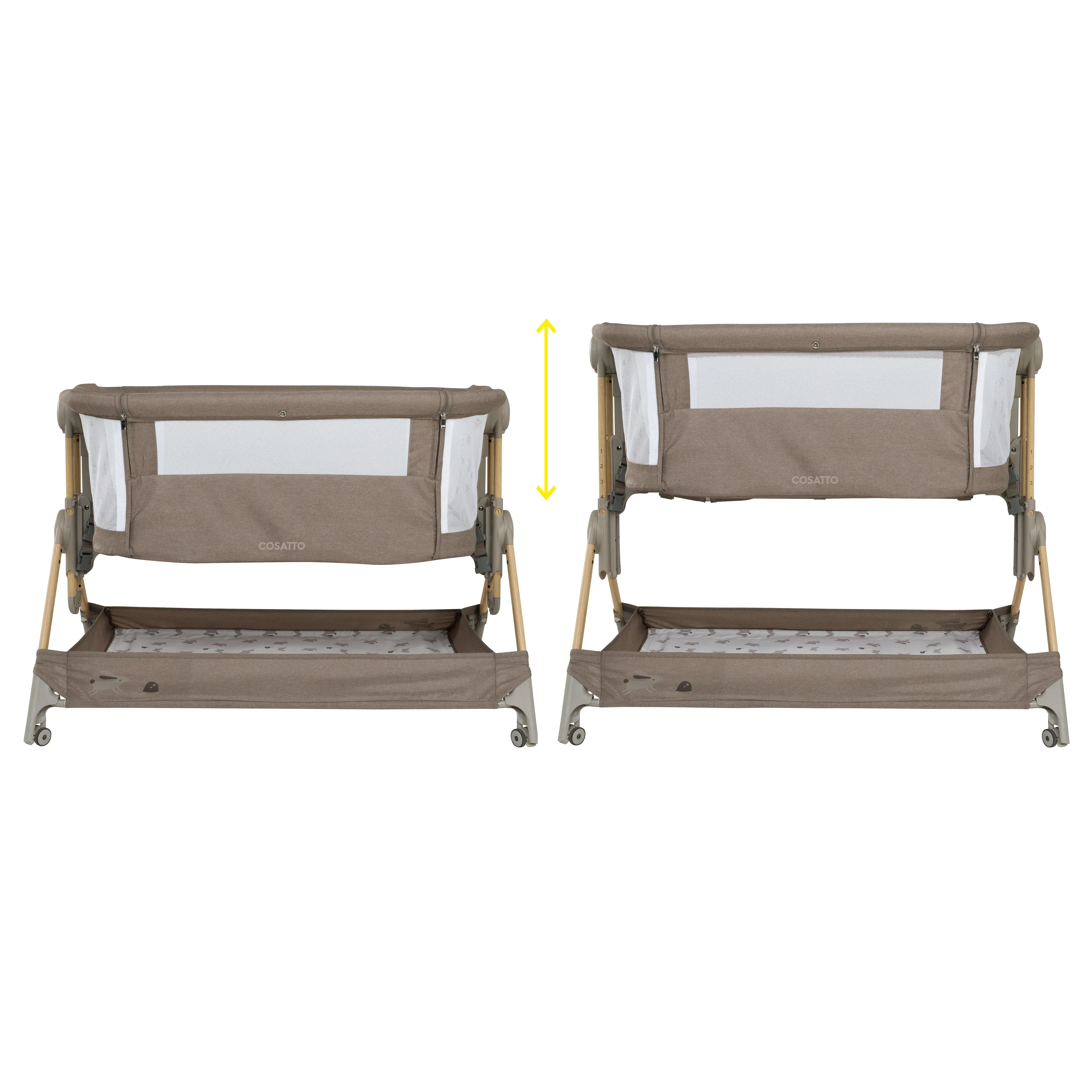 Cosatto Close to Me Folding Bedside Crib - Lollop - Image 6