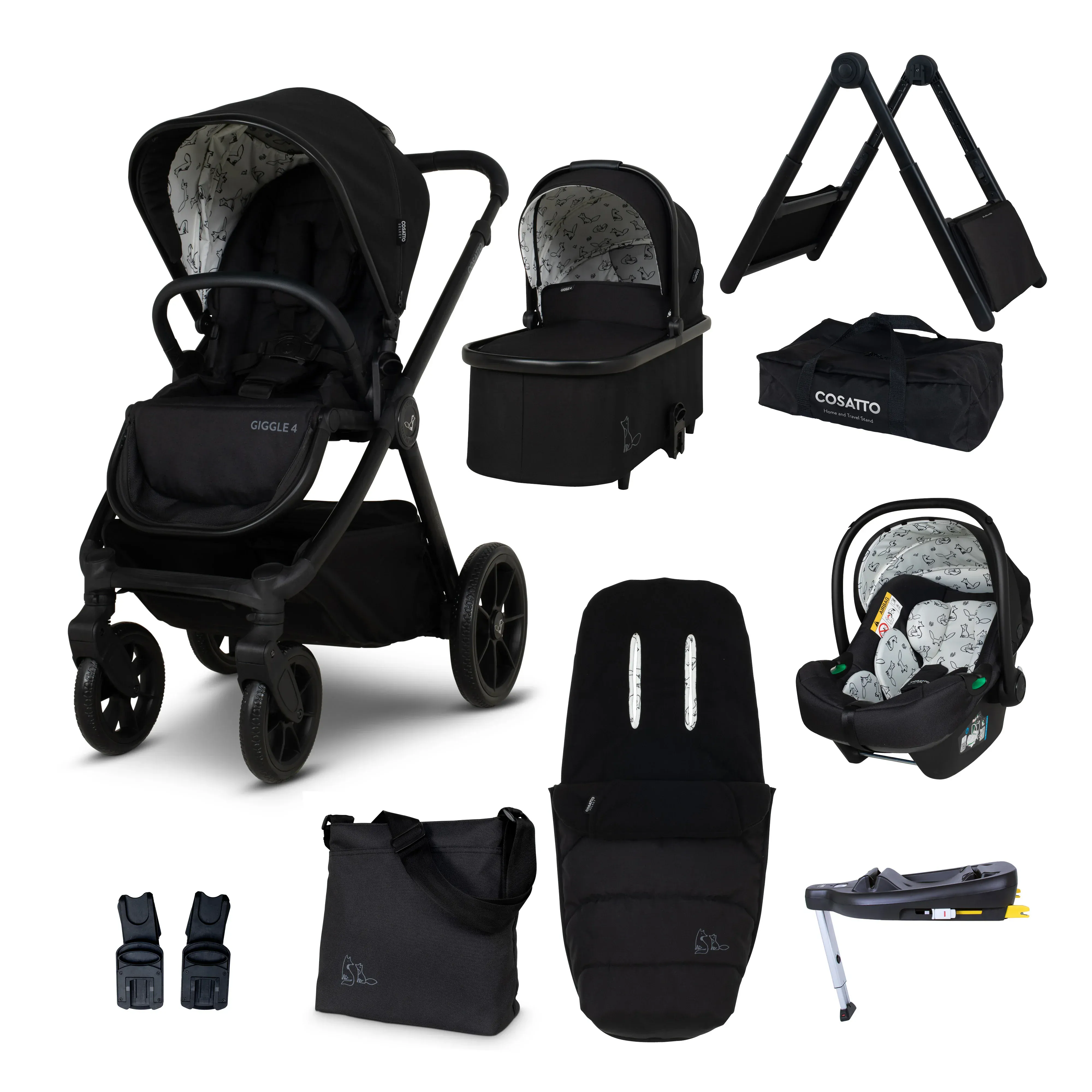 Cosatto Giggle 4 Everything Home & Travel Bundle - Foxed