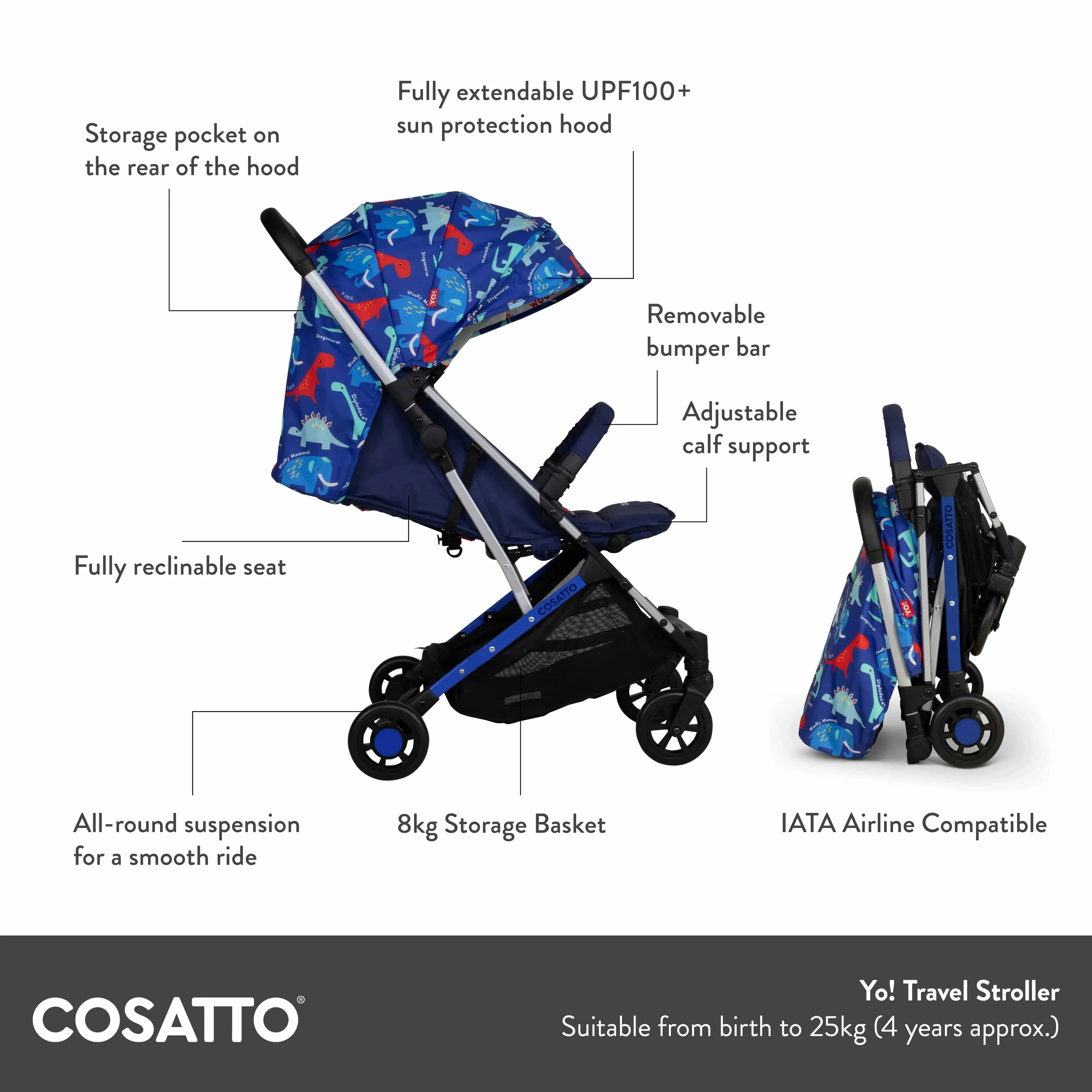 Cosatto YO! Stroller - Hoglet - Image 3