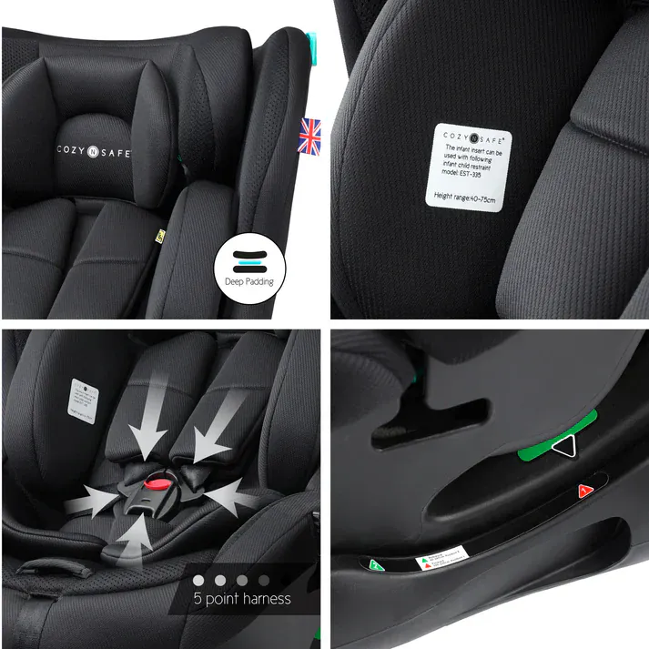 Cozy N Safe Fitzroy+ i-Size Car Seat - Jet - Image 5