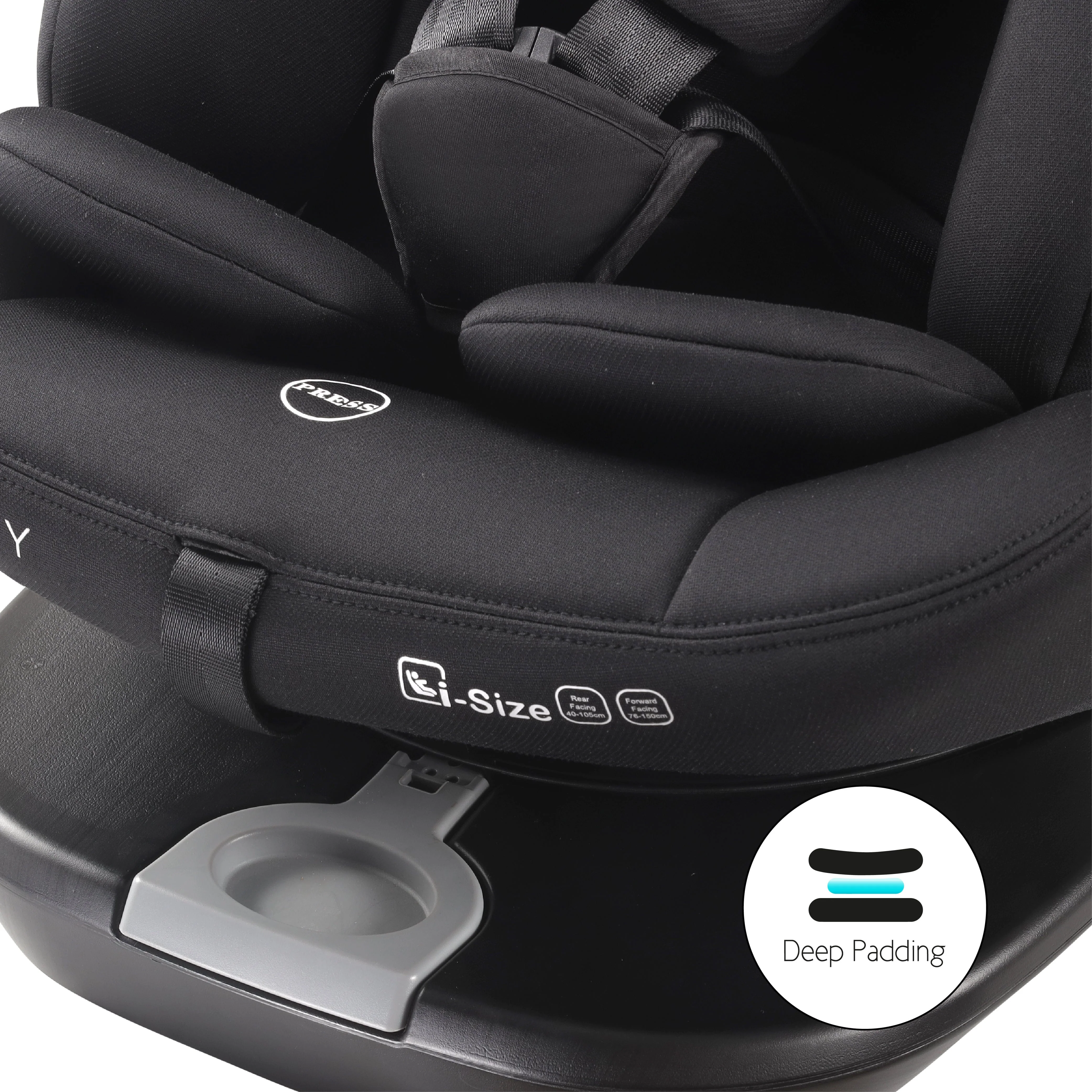 Cozy N Safe Galaxy i-Size 360 Car Seat - Black/Grey - Image 10