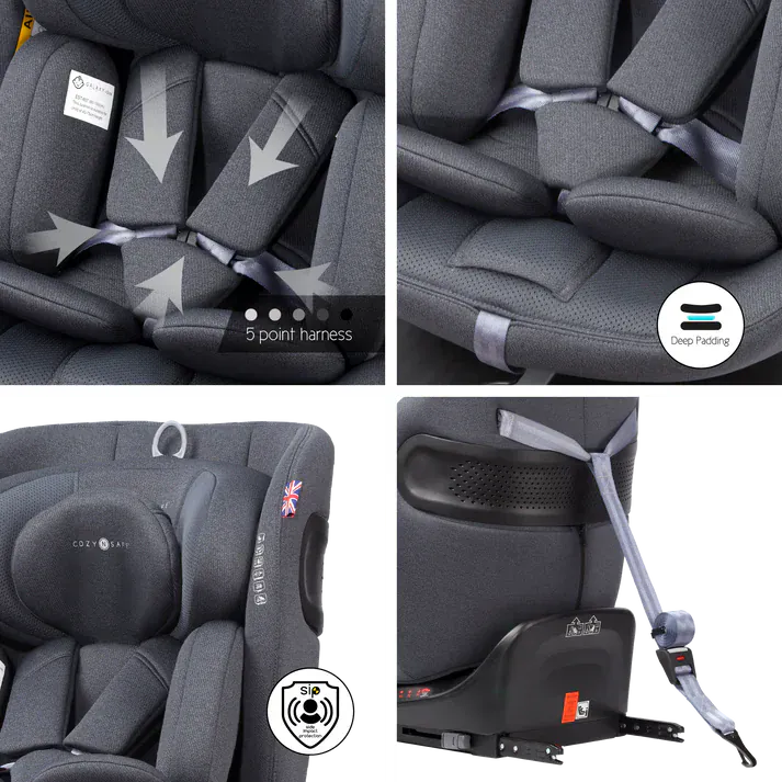 Cozy N Safe Galaxy i-Size 360 Car Seat - Slate - Image 5
