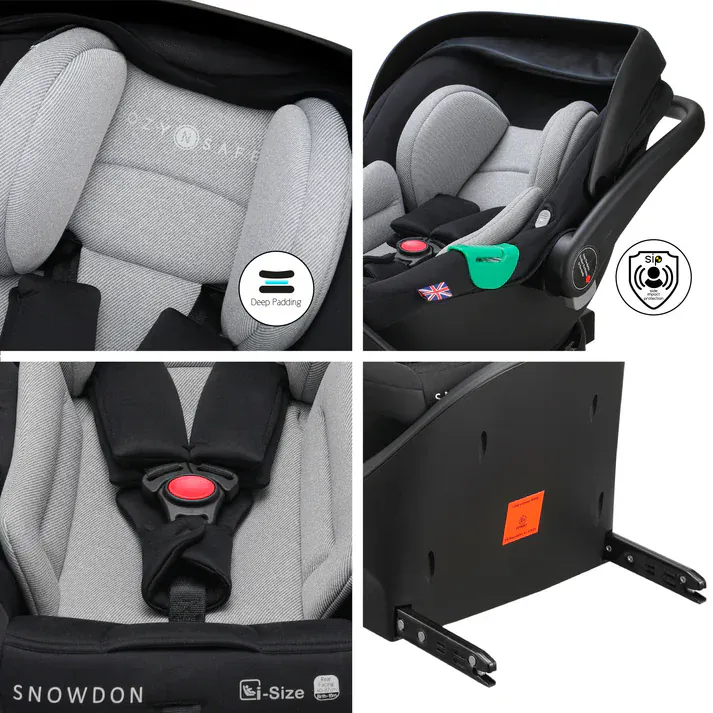 Cozy N Safe Snowdon i-Size Car Seat - Black/Grey - Image 4