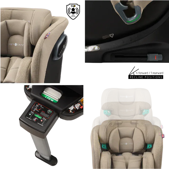 Cozy N Safe Stanford i-Size 360 Car Seat - Ecru - Image 3