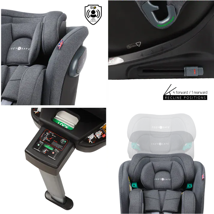 Cozy N Safe Stanford i-Size 360 Car Seat - Slate - Image 6