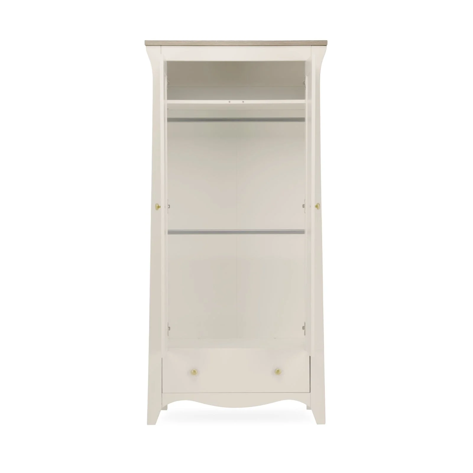 CuddleCo Clara 2 Door Double Wardrobe Cashmere - Image 4