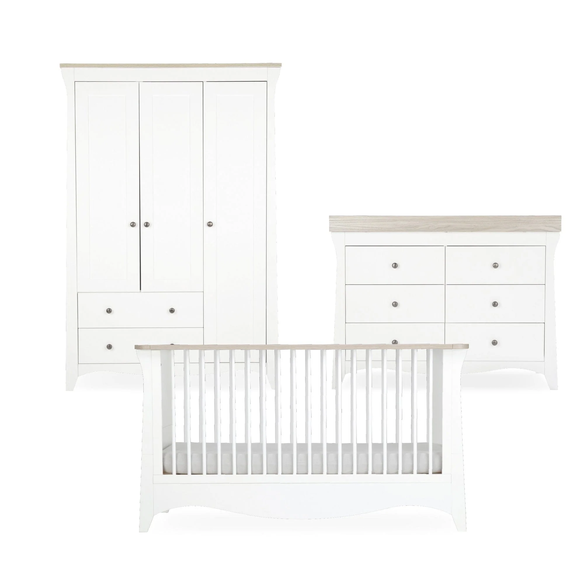 CuddleCo Clara 4pc Luxe Furniture Set - White & Ash - Image 8