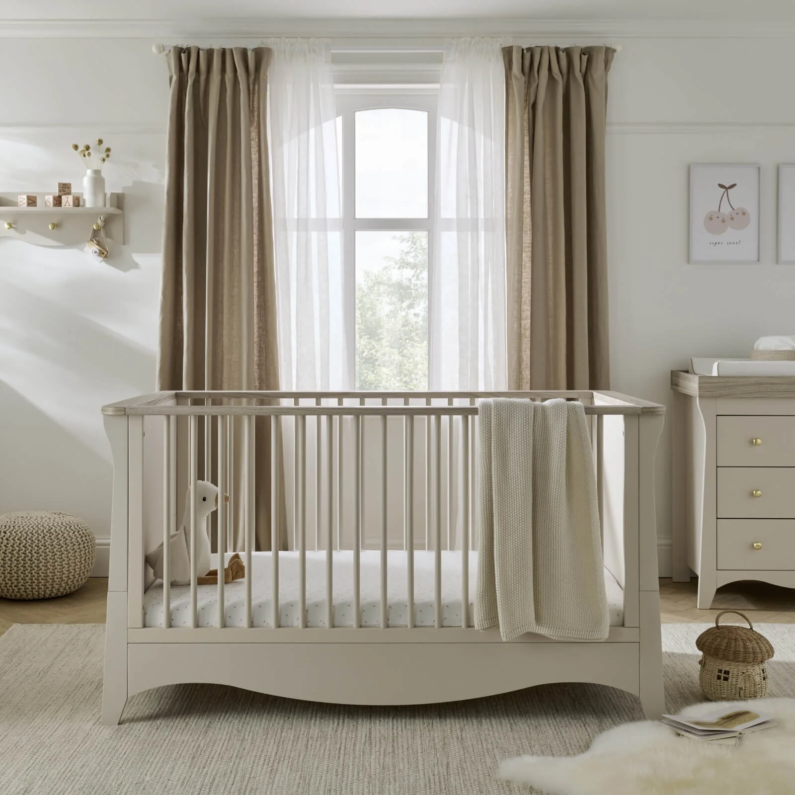 CuddleCo Clara Cot Bed - Cashmere - Image 2