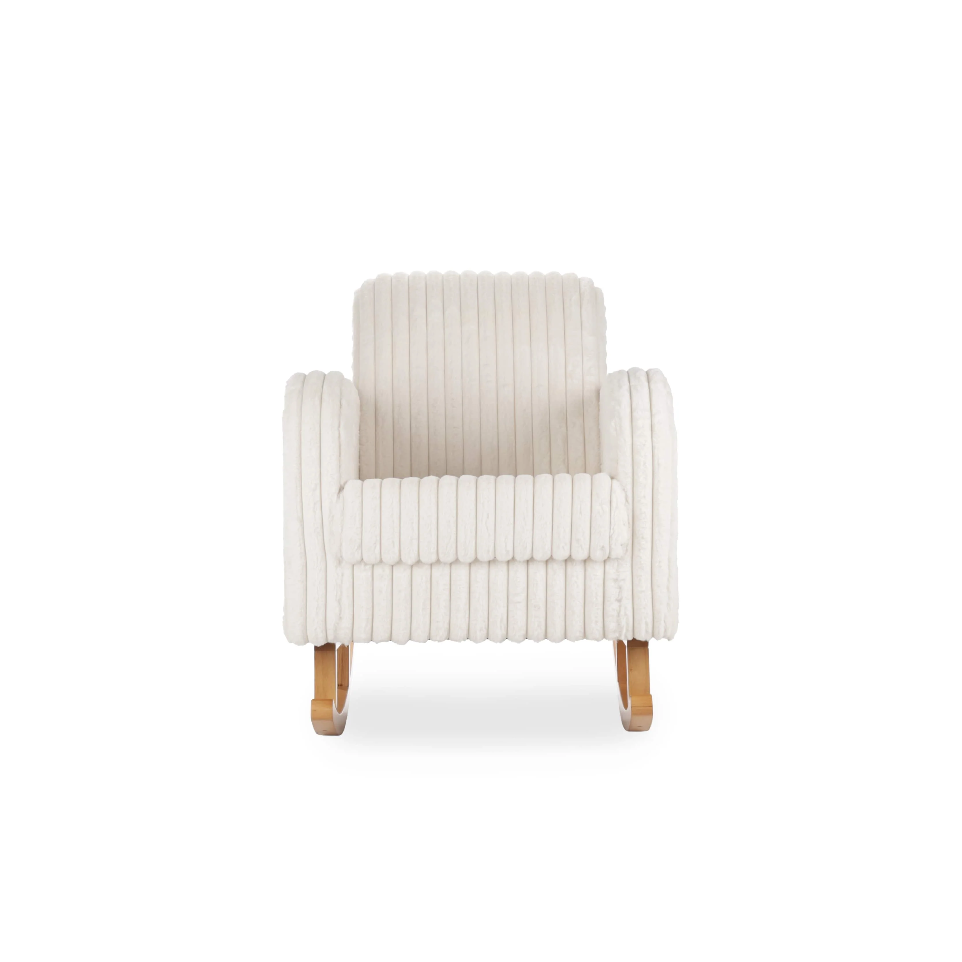 CuddleCo Etta Faux Fur Nursing Chair - Cream - Image 4