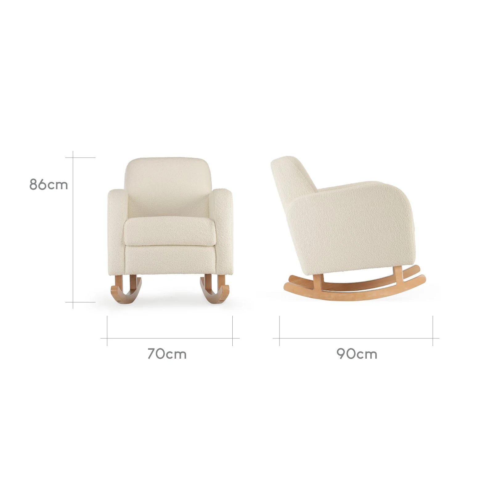 CuddleCo Etta Nursing Chair - Boucle Off-White - Image 7