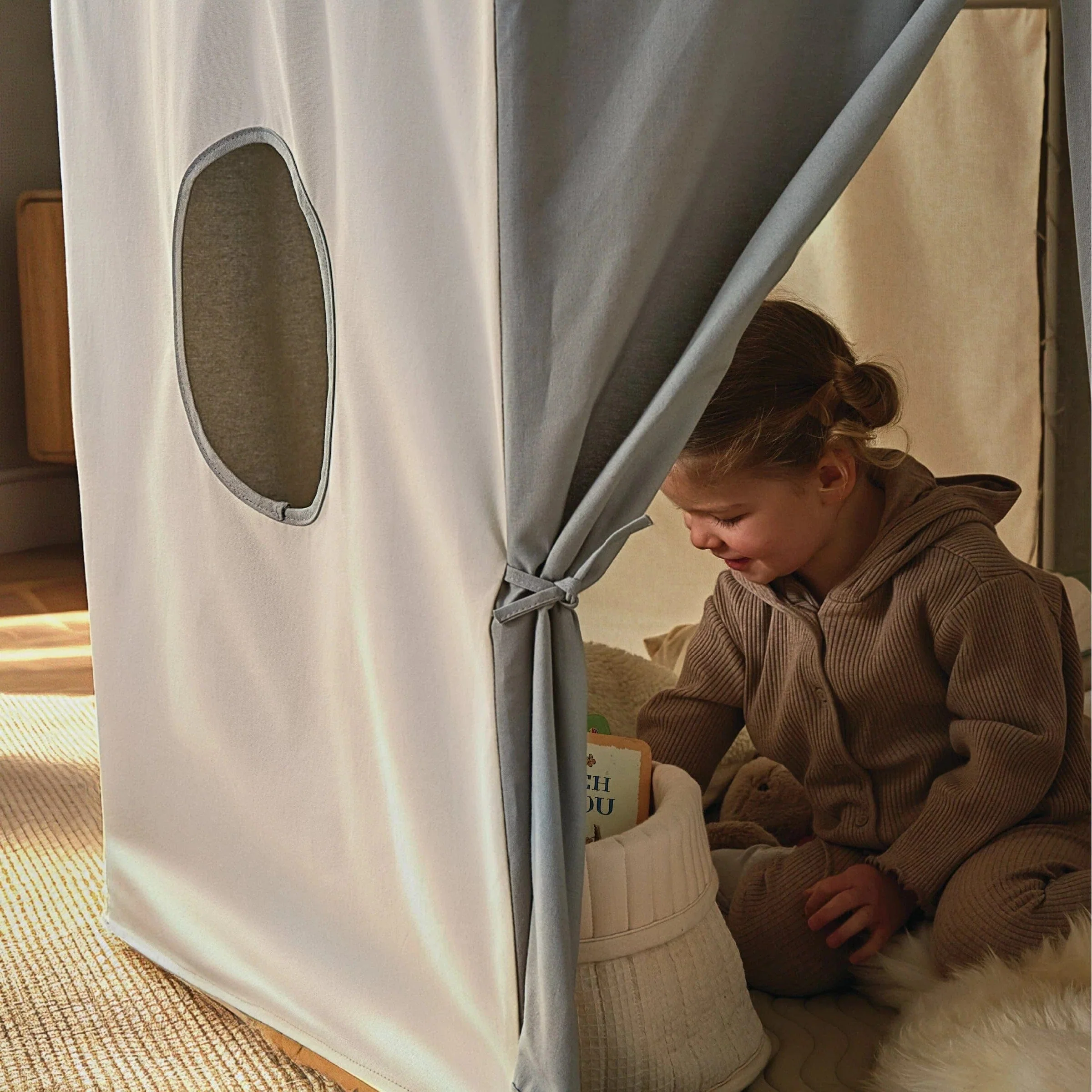 CuddleCo Pavilion Play Tent - Sea Salt - Image 5