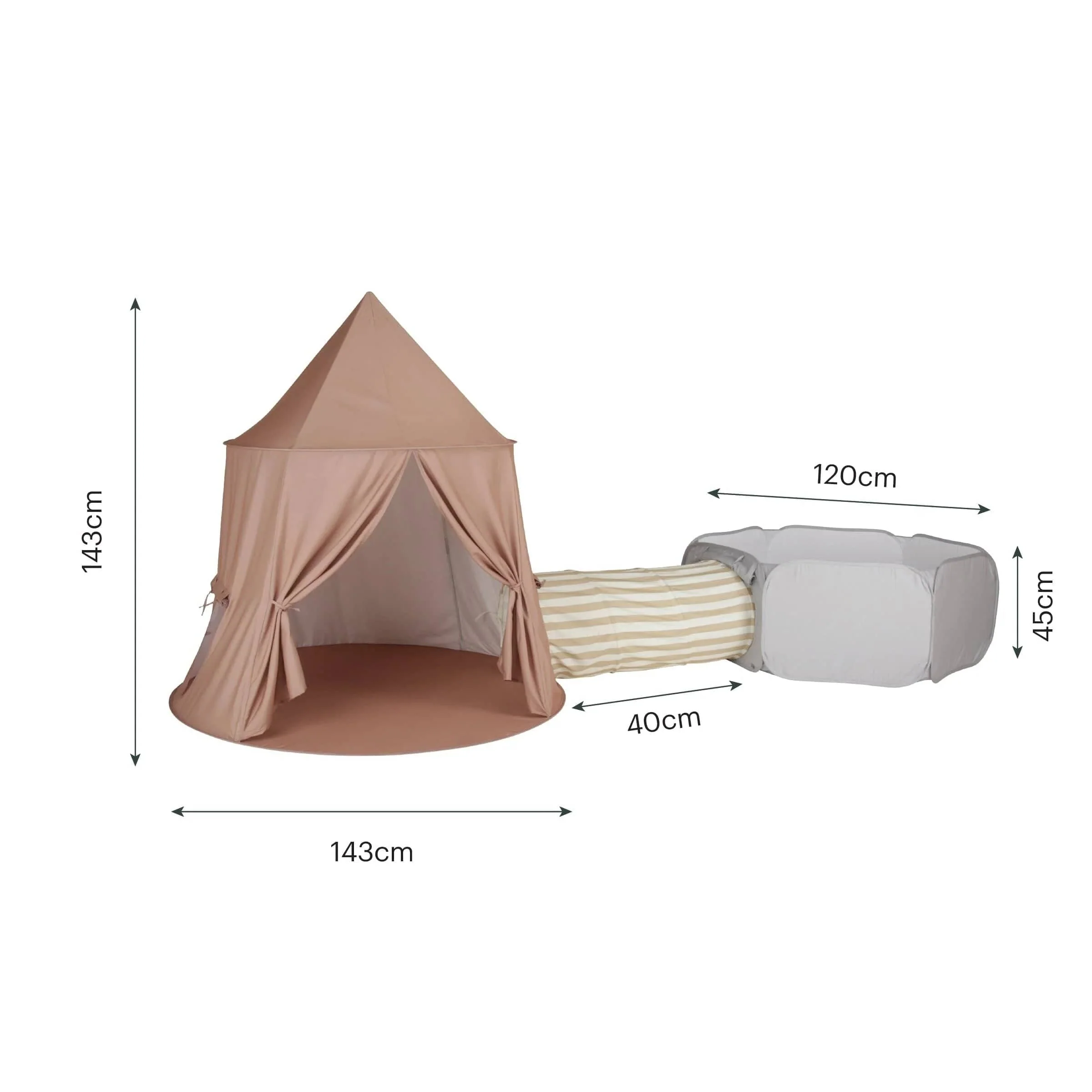 CuddleCo Pop-up Play 3 Piece Set (Tent, Tunnel & Ball Pit) - Image 6