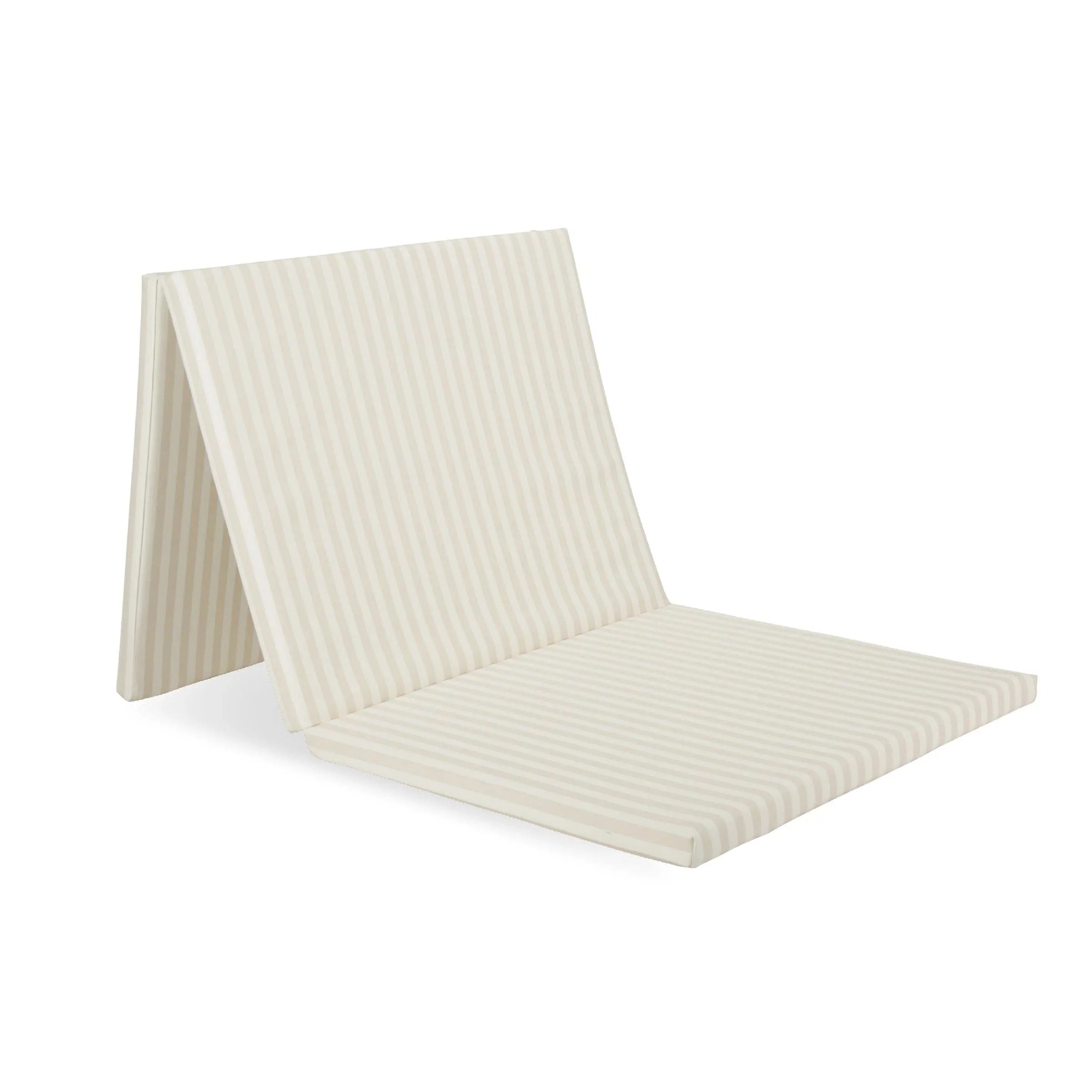 CuddleCo Soft Play 3-Fold Tumble Mat - Cookie Stripe - Image 3