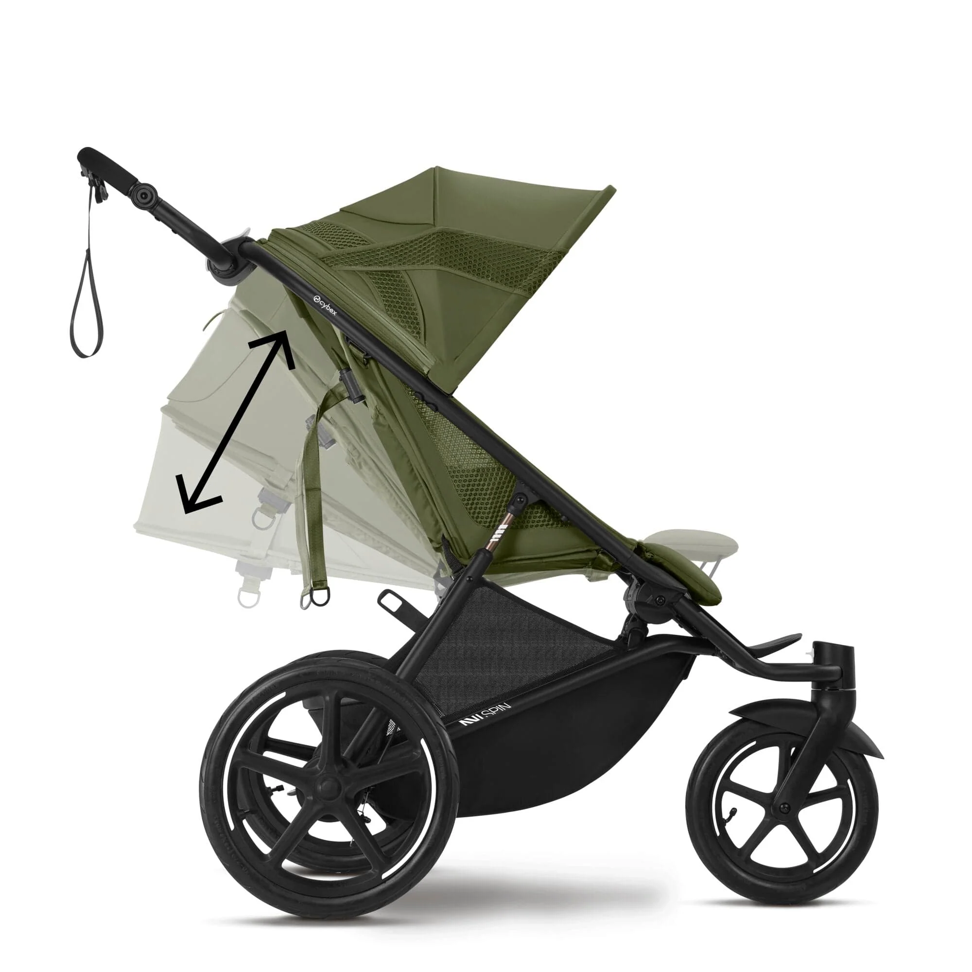Cybex AVI Spin 3 Wheel Pushchair - Moss Green - Image 4