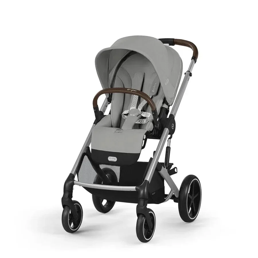 Cybex Balios S Lux Black Frame and Carrycot - Stone Grey - Image 2