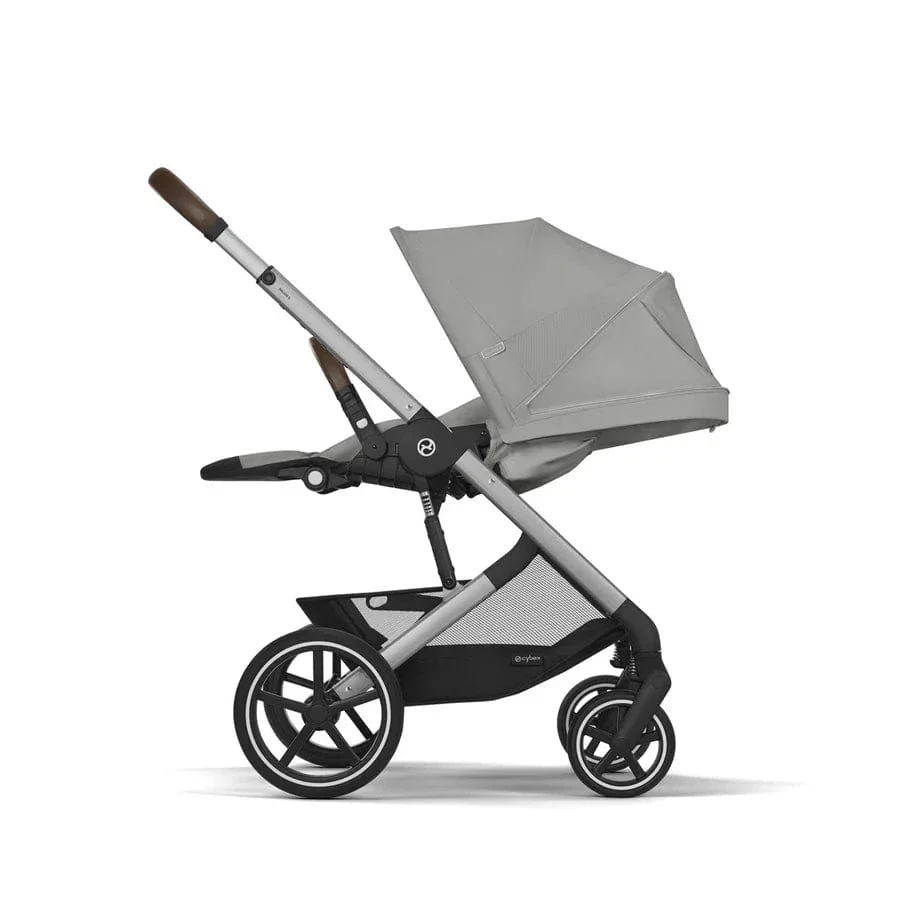 Cybex Balios S Lux Black Frame and Carrycot - Stone Grey - Image 4