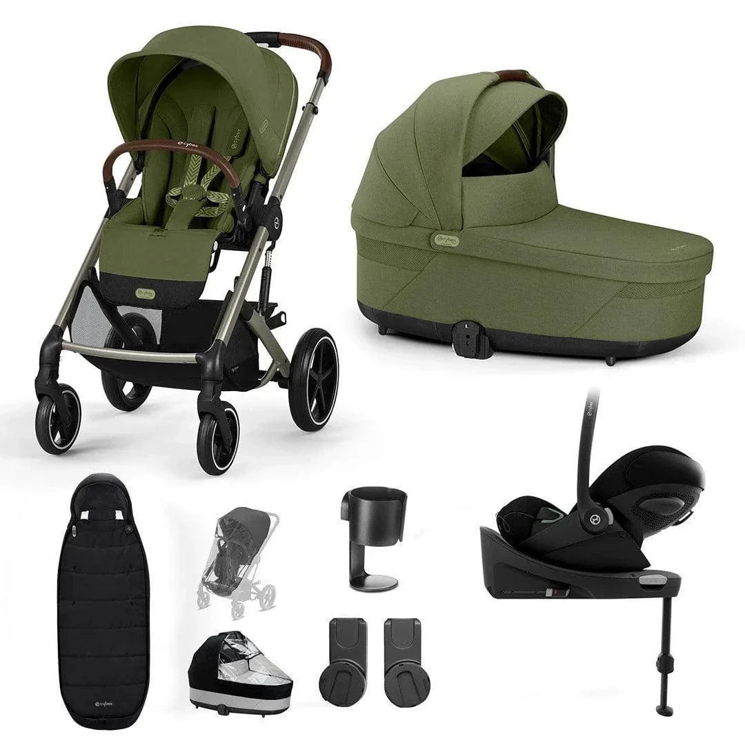Cybex Balios S Lux Luxury Cloud G Bundle - Taupe / Moss Green