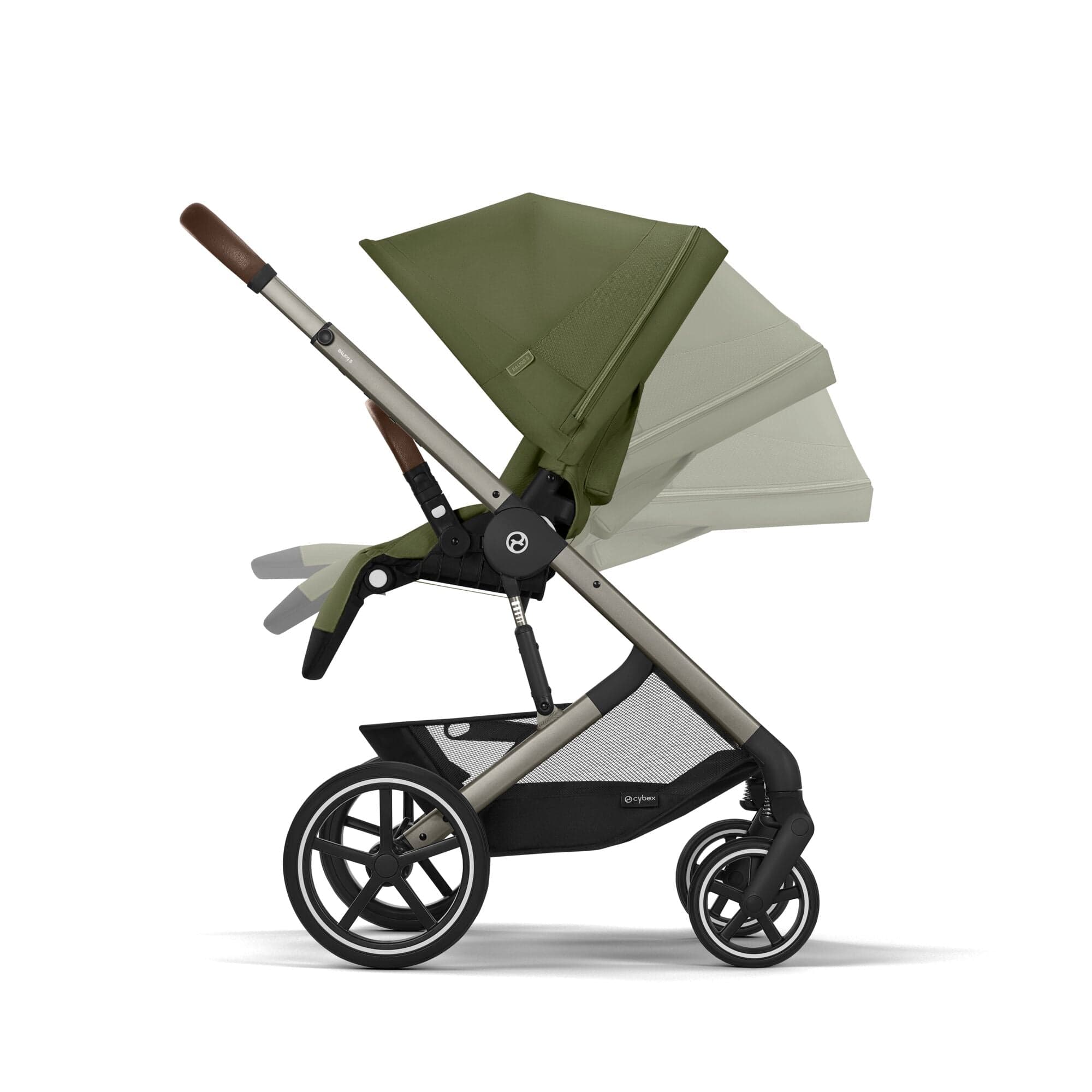 Cybex Balios S Lux Pushchair - Taupe / Moss Green - Image 4