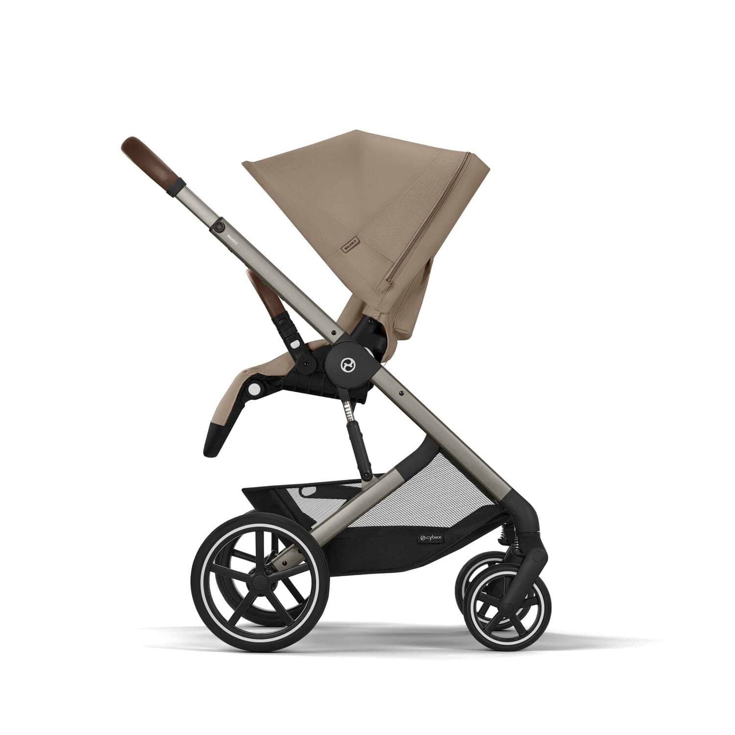 Cybex Balios S Lux Taupe Frame and Carrycot - Almond Beige - Image 6