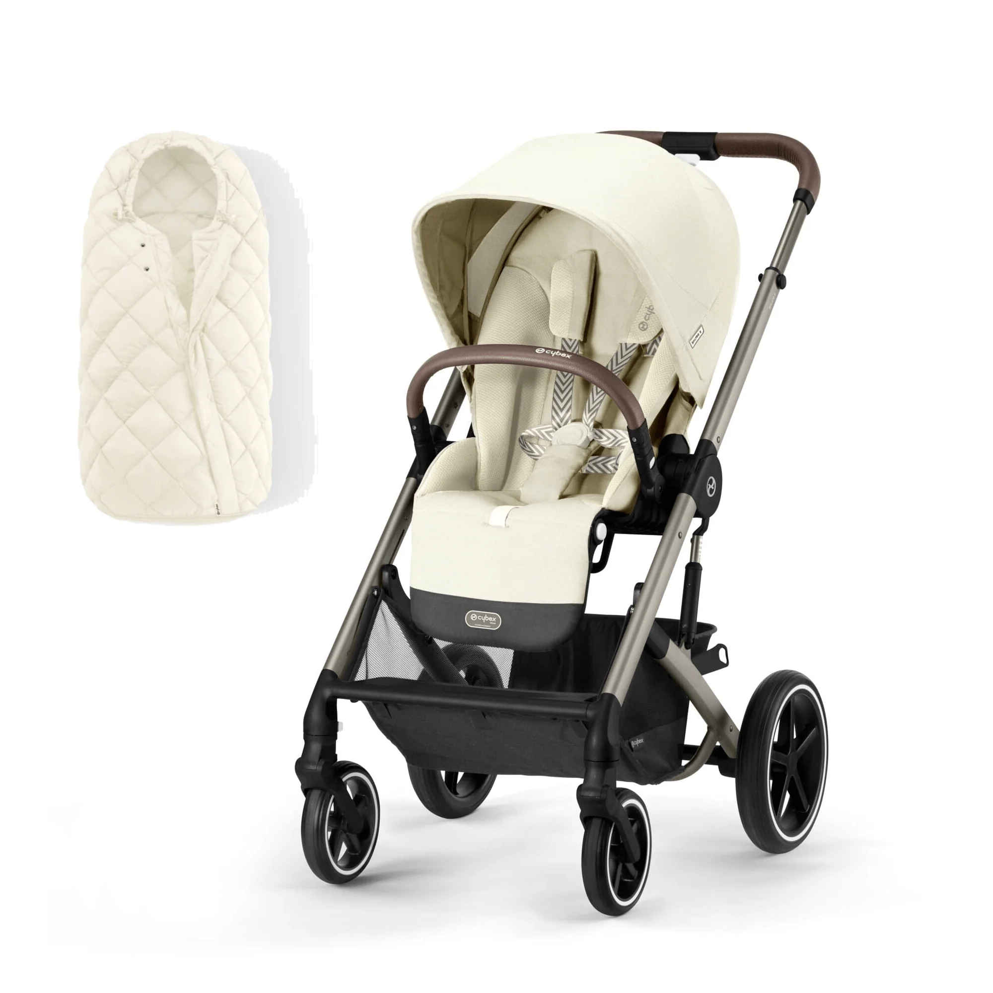 Cybex Balios S Lux with Footmuff - Seashell Beige