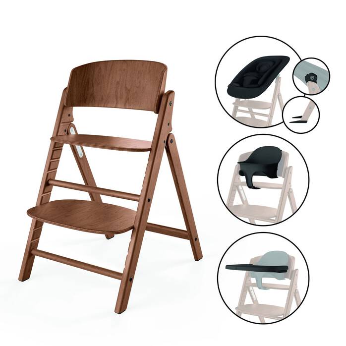 Cybex Click & Fold 4in1 Highchair - Natural Dark