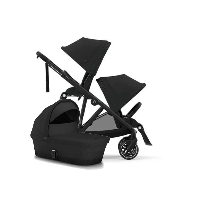 Cybex eGazelle S Double Pushchair - Black/Moon Black