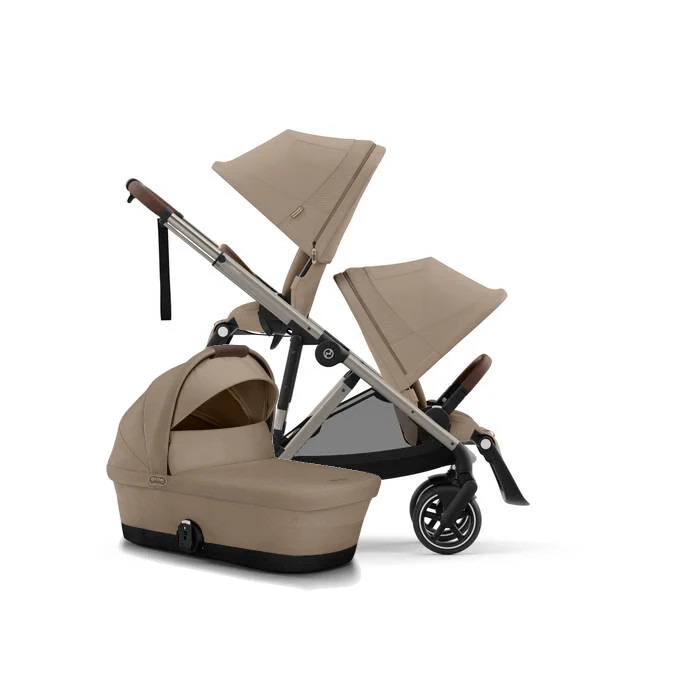 Cybex eGazelle S Double Pushchair - Taupe/Almond Beige