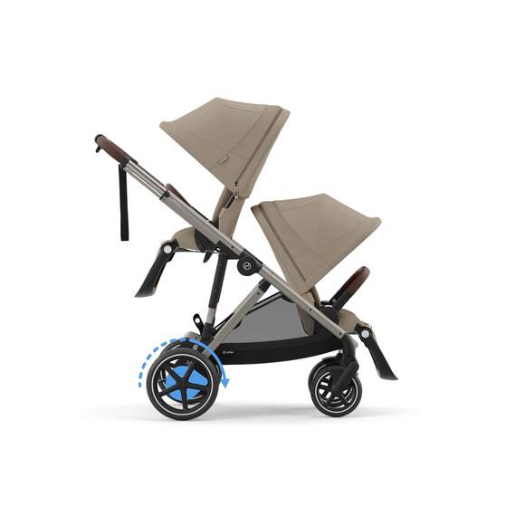 Cybex eGazelle S Tandem Pushchair - Taupe/Almond Beige