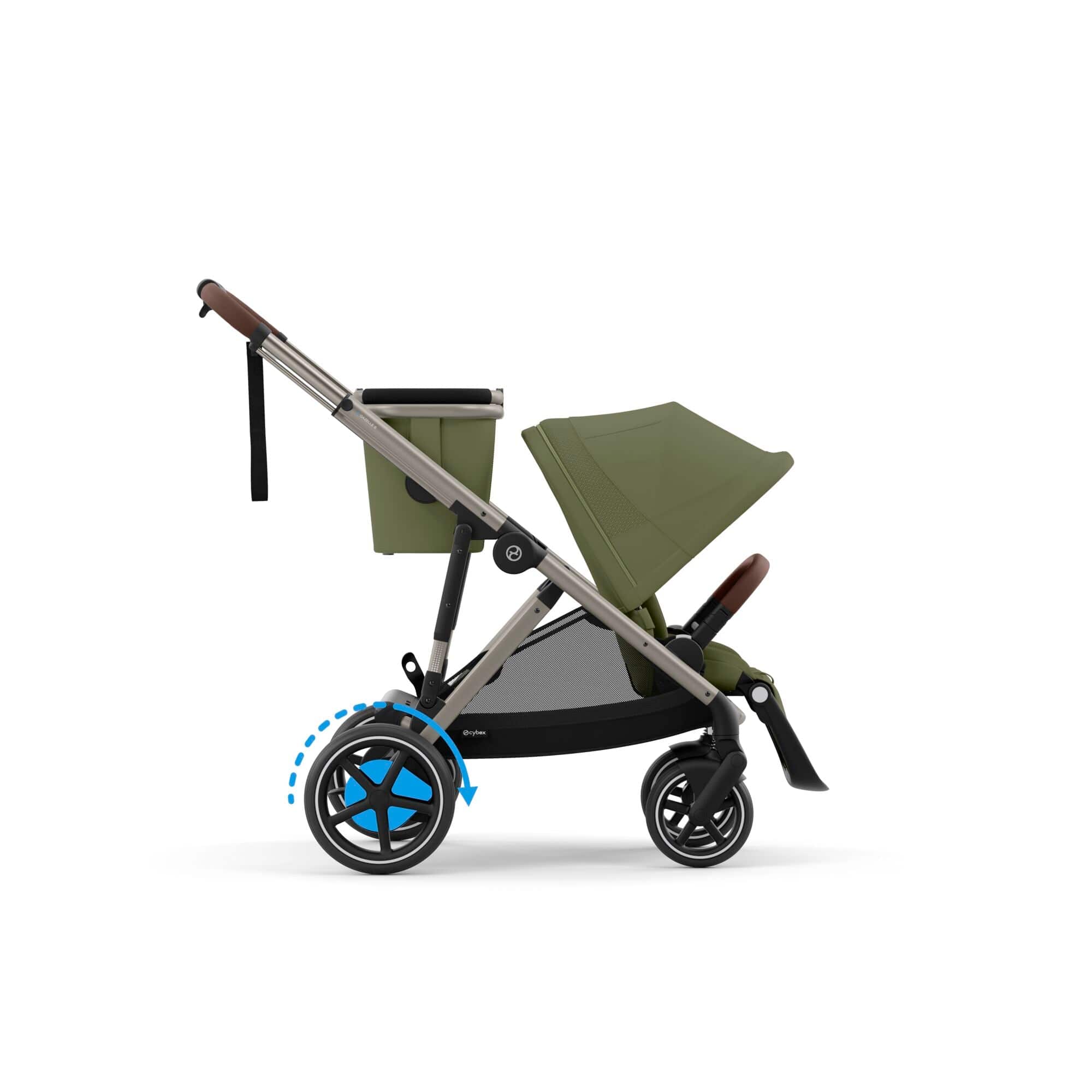 Cybex eGazelle S Tandem Pushchair - Taupe/Moss Green - Image 4