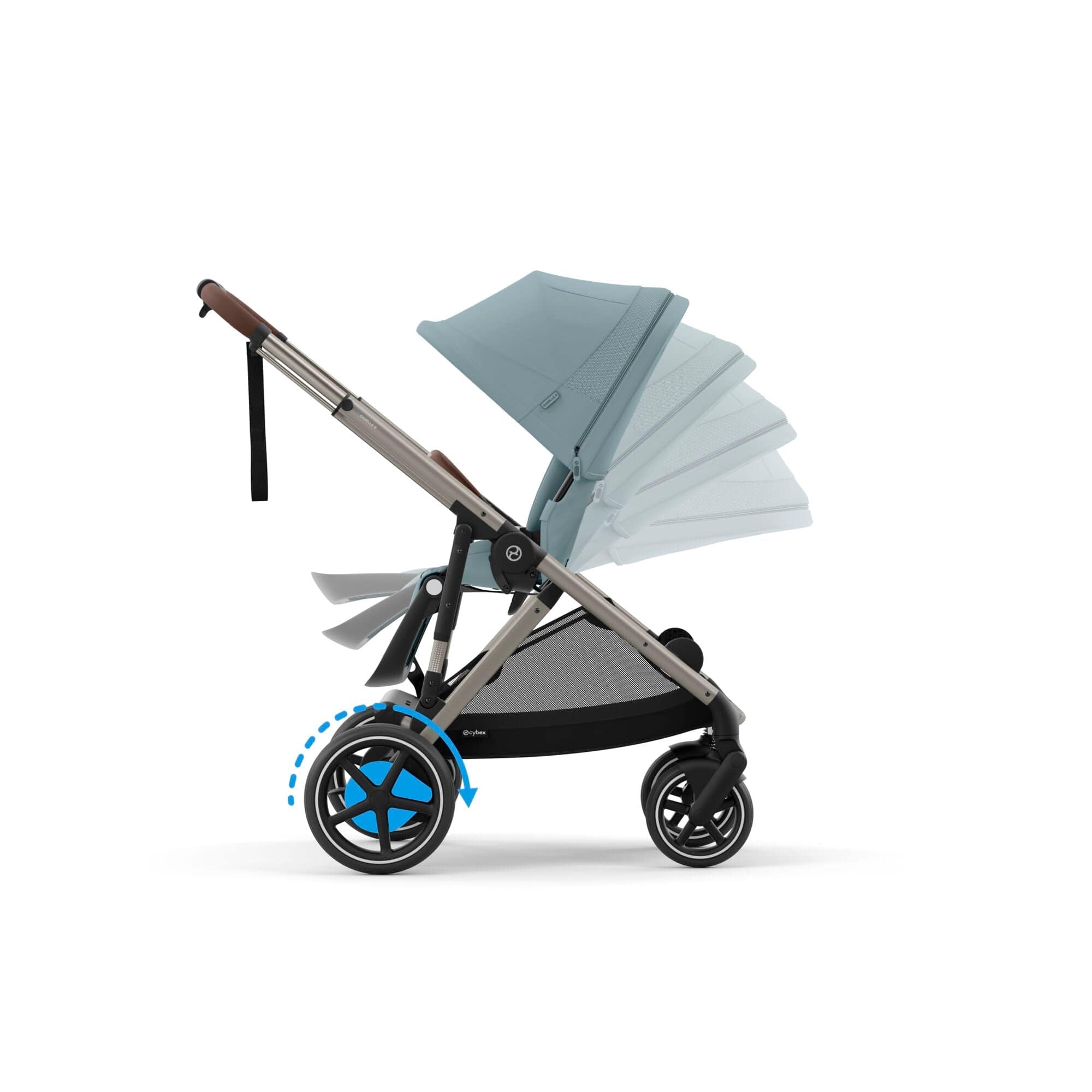 Cybex eGazelle S Tandem Pushchair - Taupe/Stormy Blue - Image 4