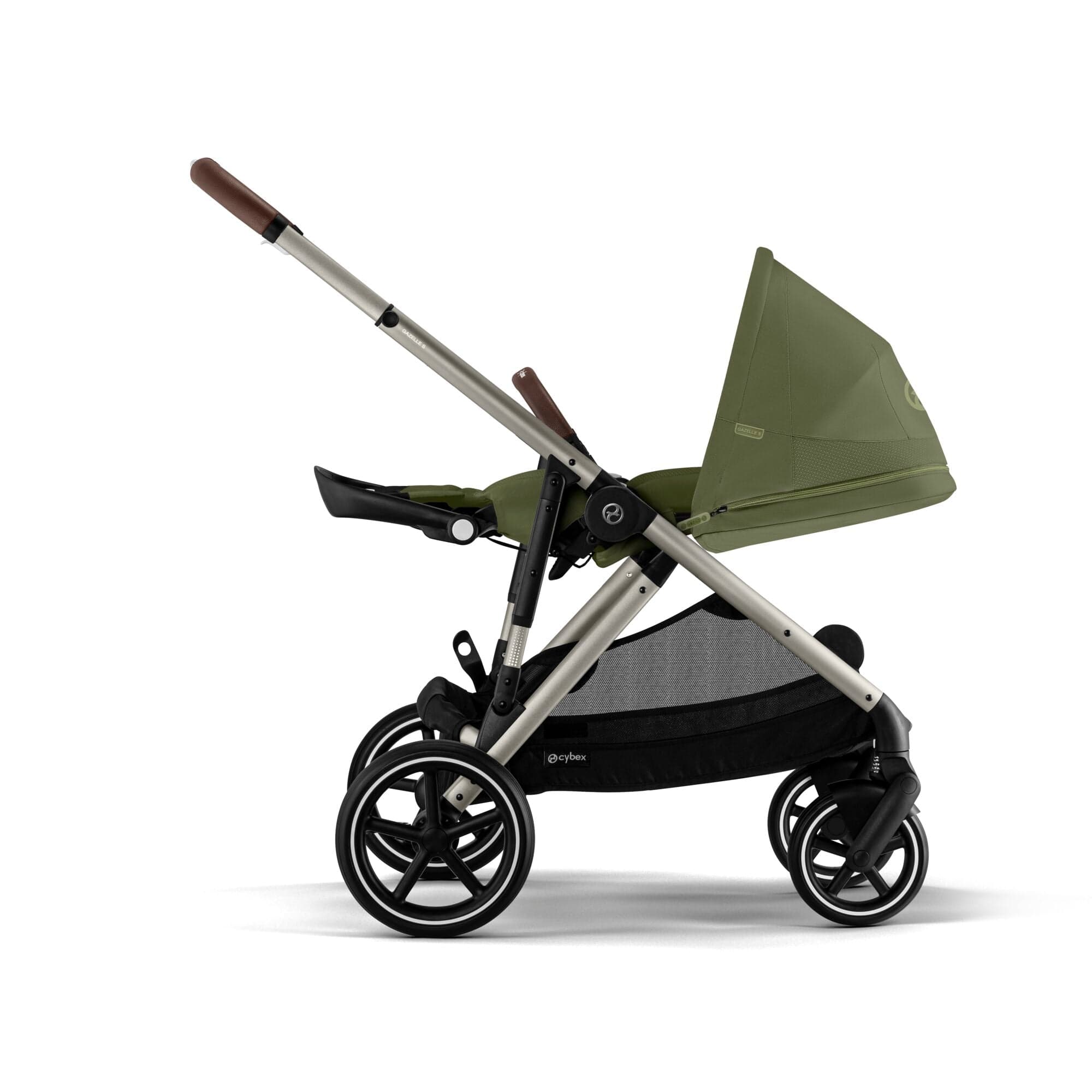 Cybex Gazelle S Tandem Pushchair - Taupe / Moss Green - Image 5
