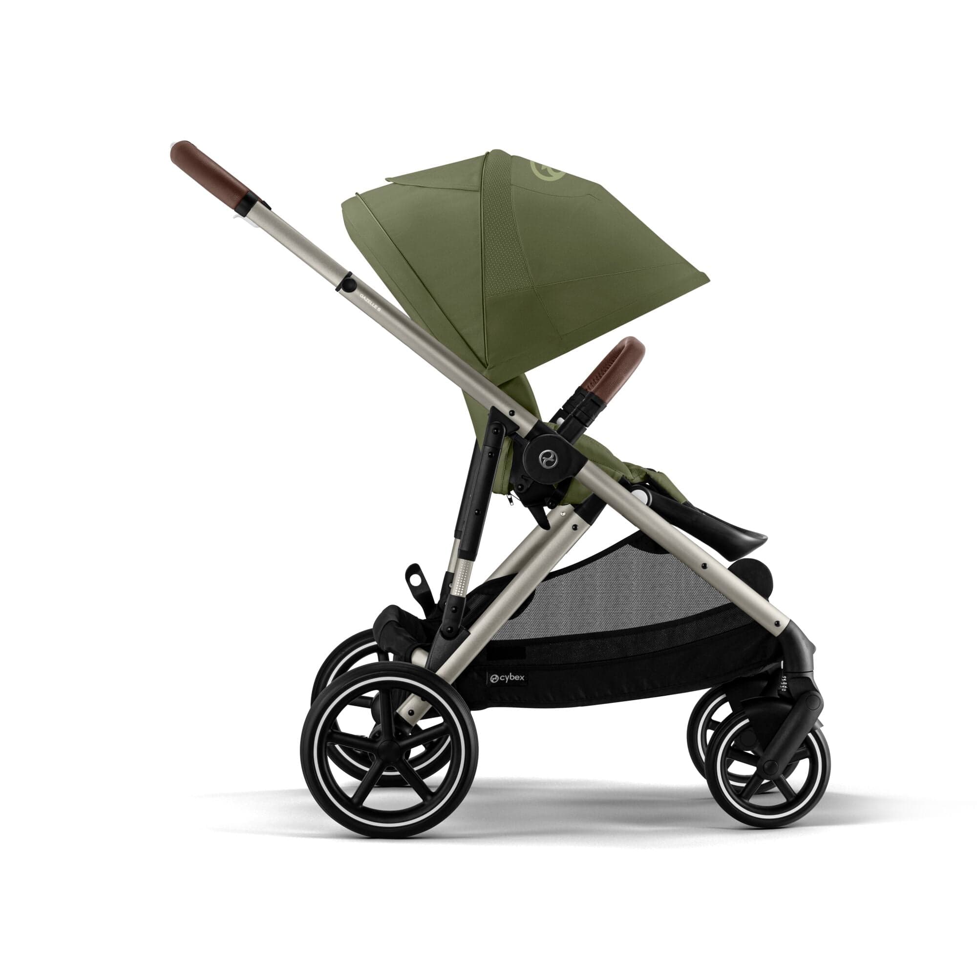 Cybex Gazelle S Tandem Pushchair - Taupe / Moss Green - Image 6