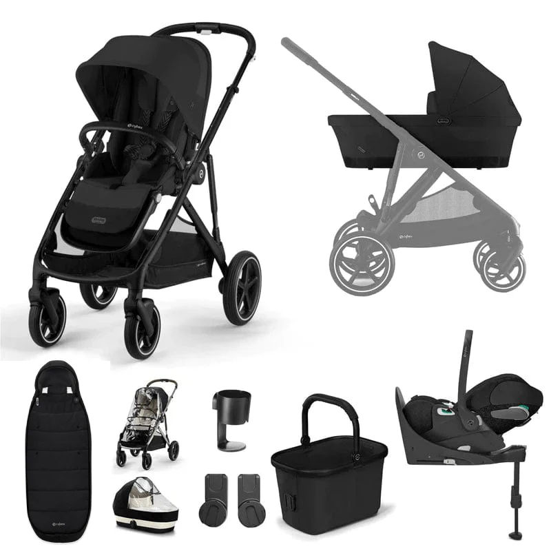 Cybex Gazelle S, Cloud T Travel System - Black / Moon Black