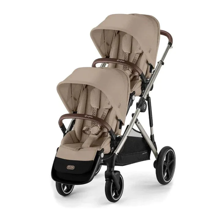 Cybex Gazelle S Twin (Cloud T) Travel System - Taupe / Almond Beige - Image 2