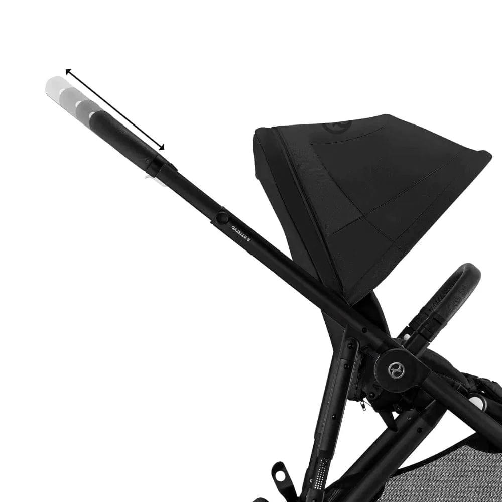Cybex Gazelle S Twin Pushchair - Black / Moon Black - Image 10