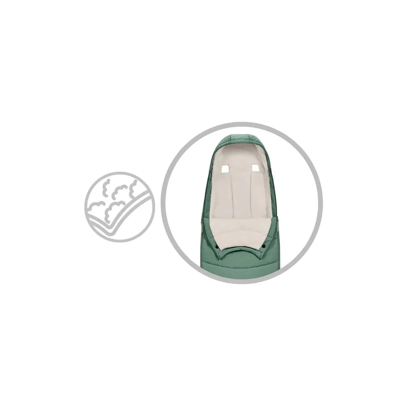Cybex Platinum Footmuff - Leaf Green - Image 5