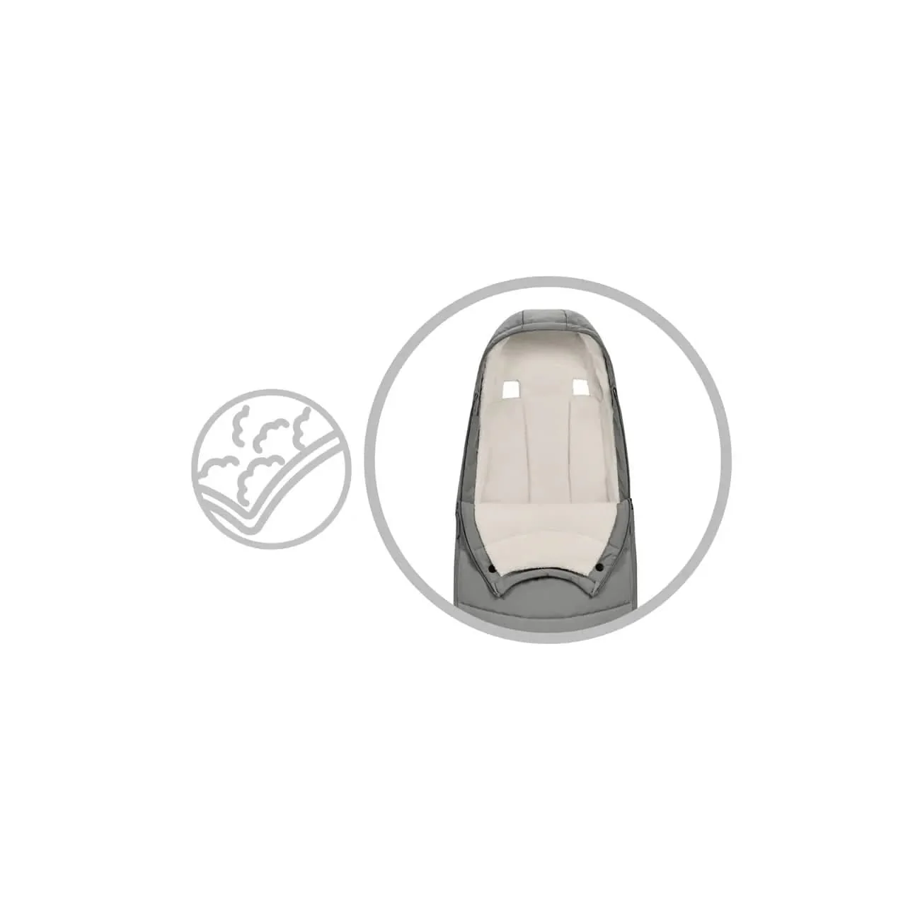 Cybex Platinum Footmuff - Mirage Grey - Image 6