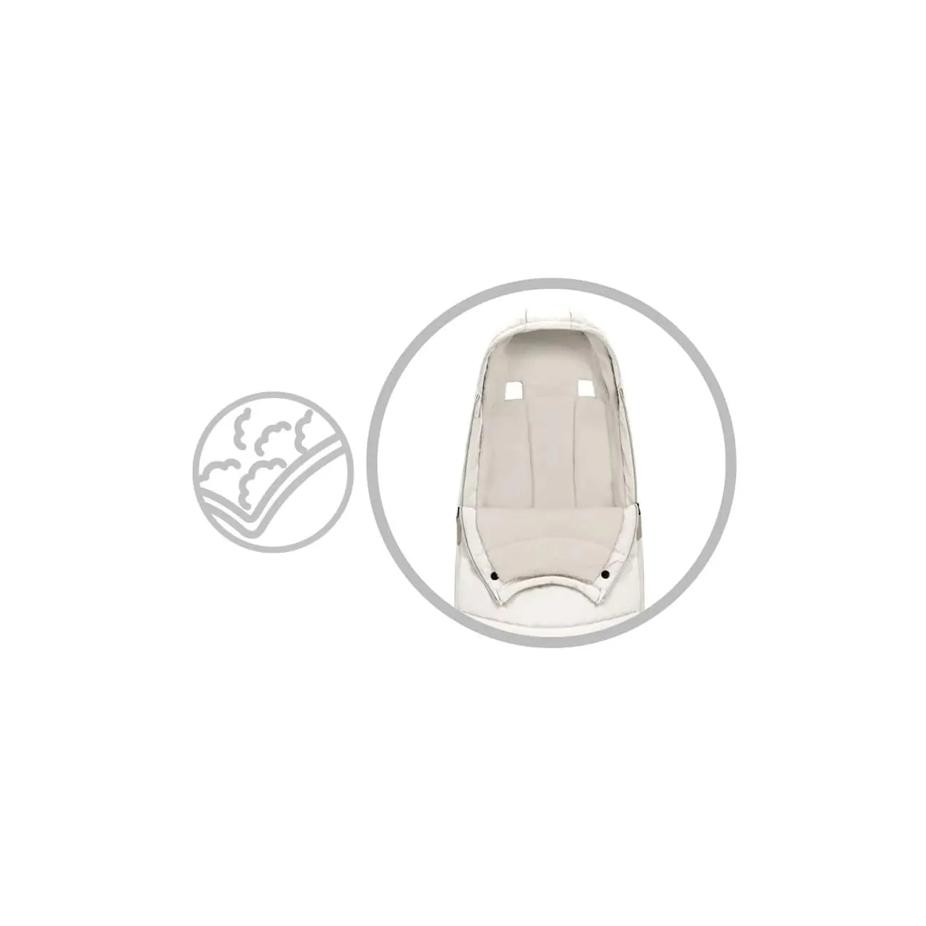 Cybex Platinum Footmuff - Off White - Image 6