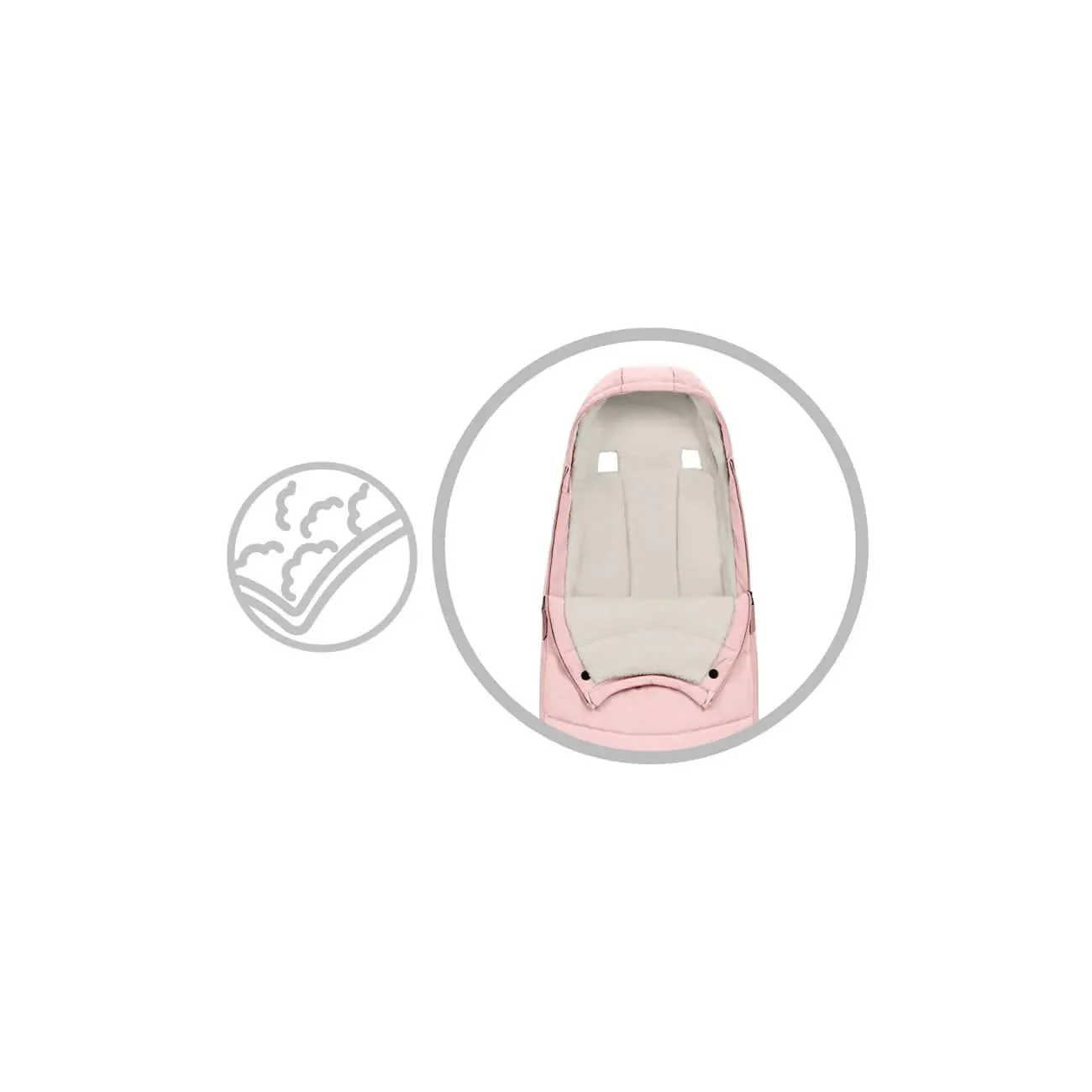Cybex Platinum Footmuff - Peach Pink - Image 6