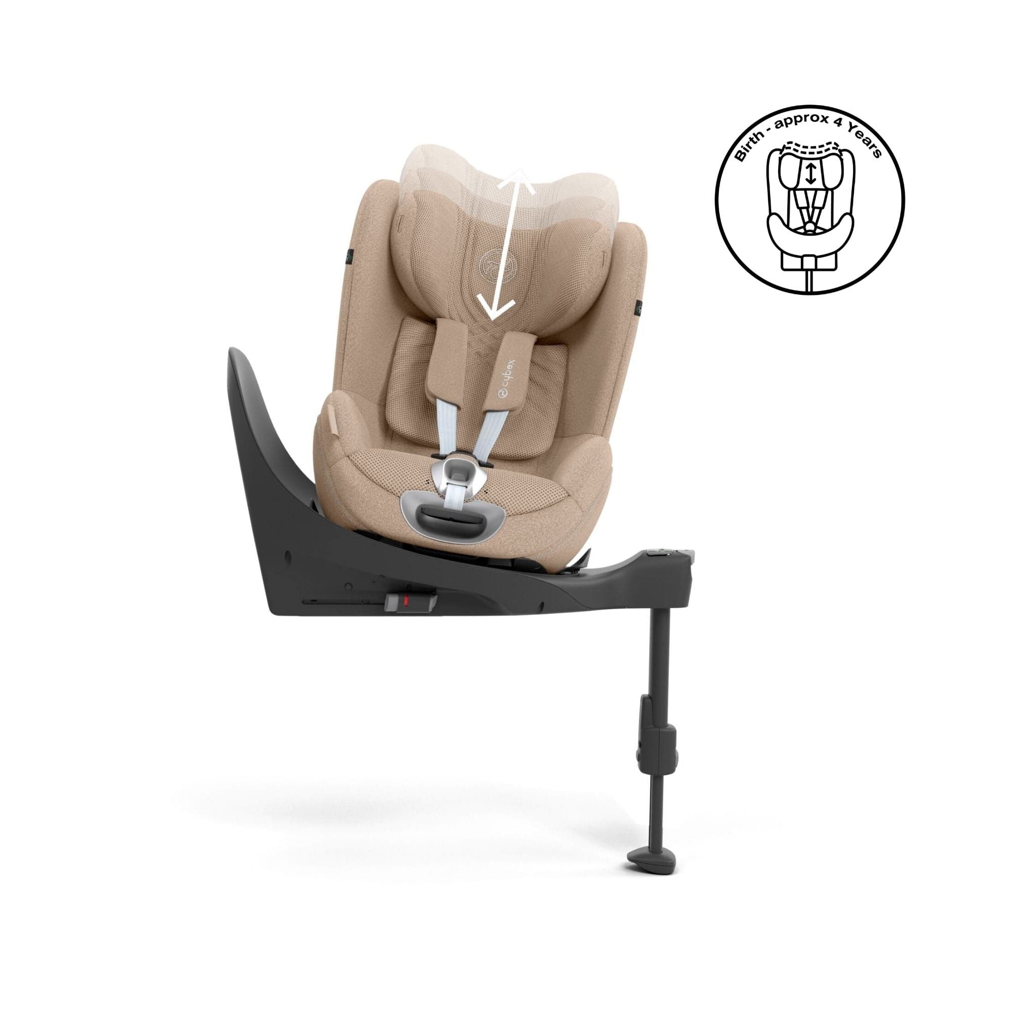 Cybex Sirona T i-Size PLUS Car Seat - Cozy Beige - Image 4