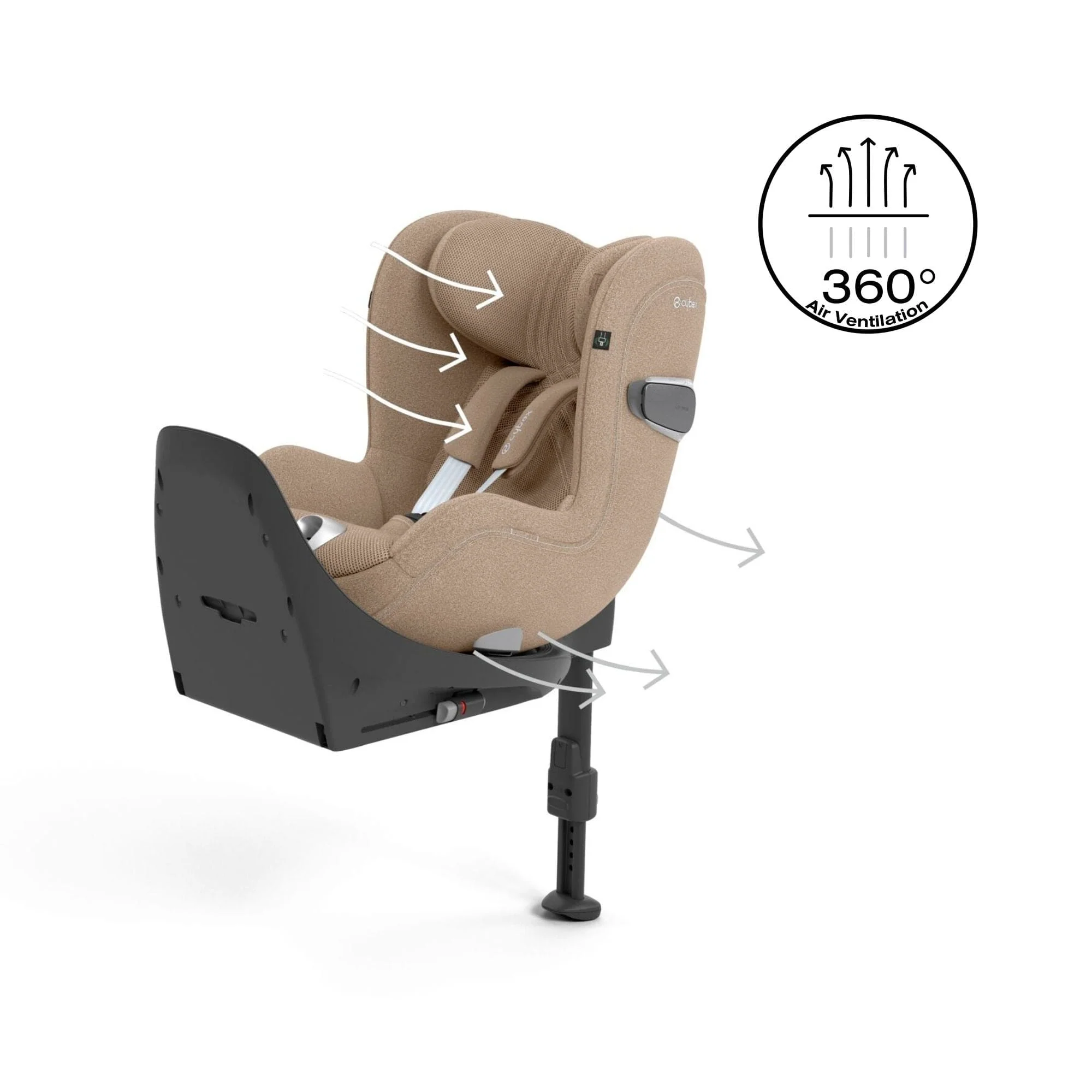 Cybex Sirona T i-Size PLUS Car Seat - Cozy Beige - Image 7