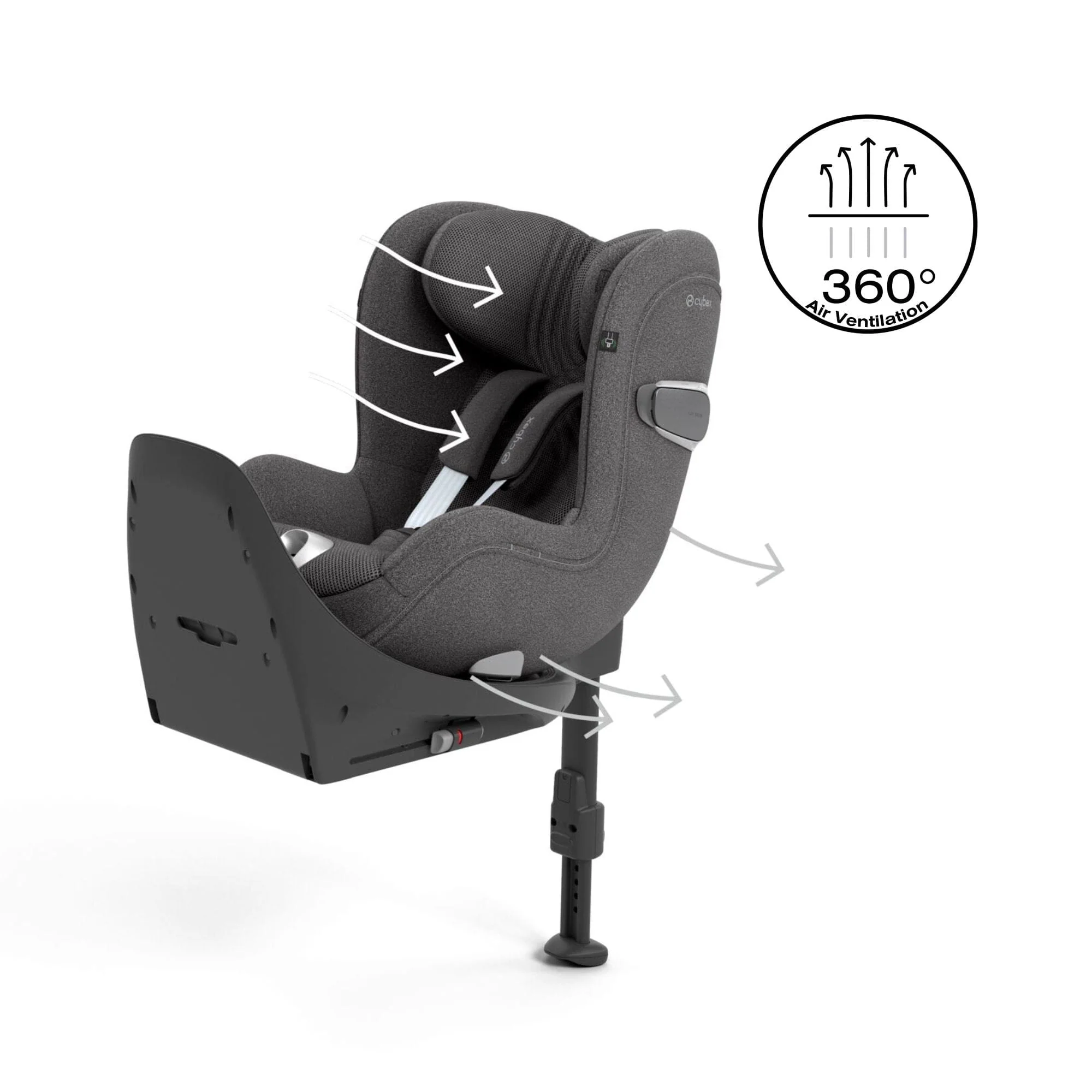 Cybex Sirona T i-Size PLUS Car Seat - Mirage Grey - Image 7
