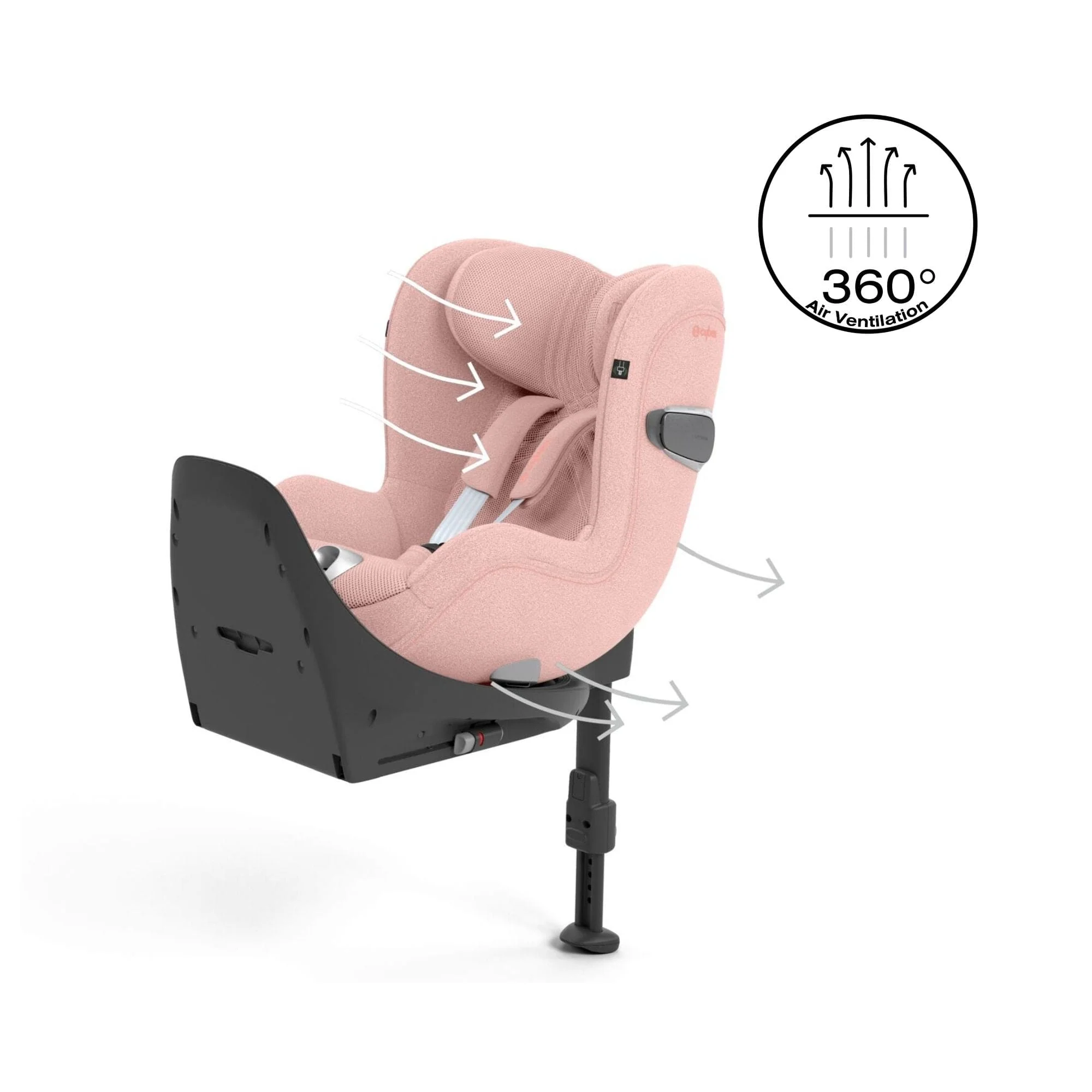 Cybex Sirona T i-Size PLUS Car Seat - Peach Pink - Image 8