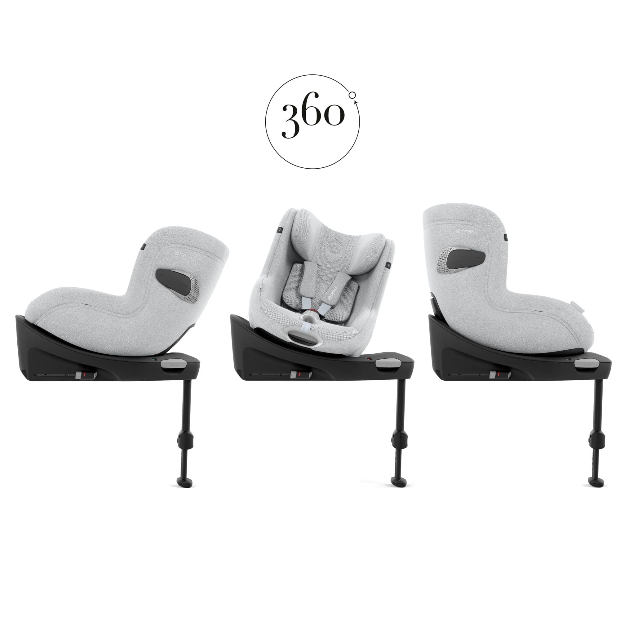 Cybex Sirona Ti i-Size Plus Car Seat - Platinum White - Image 4