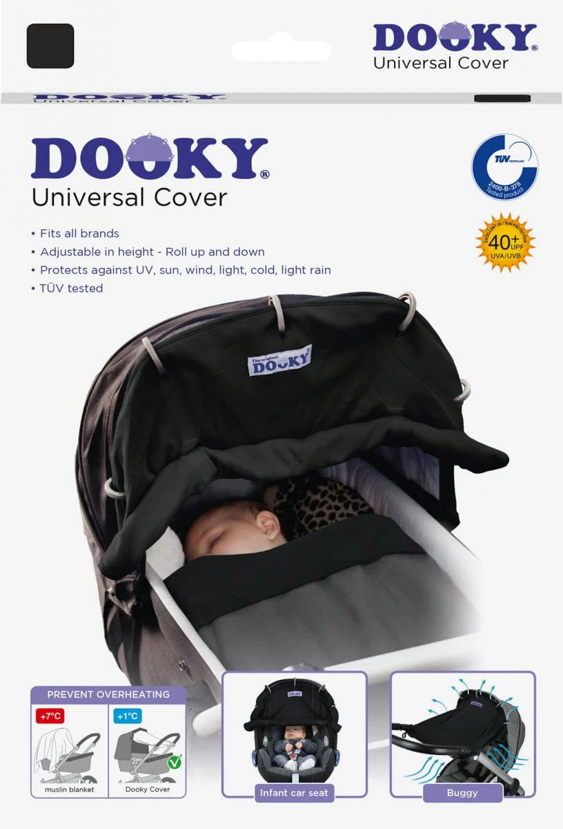 Dooky Universal Sun Shade - Plain Black - Image 4